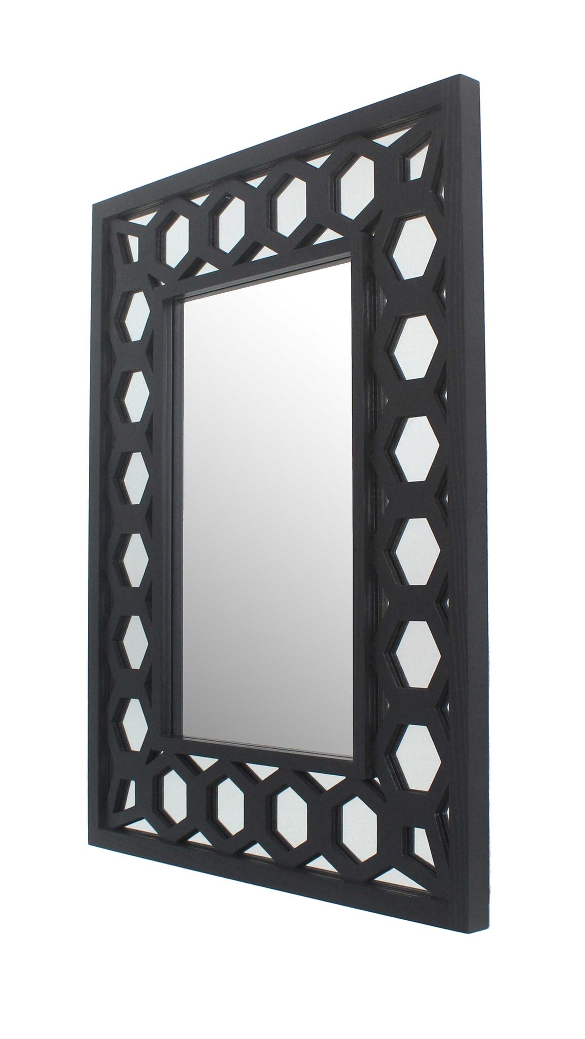 40 x 30 x 2 Black Vintage Dressing - Mirror