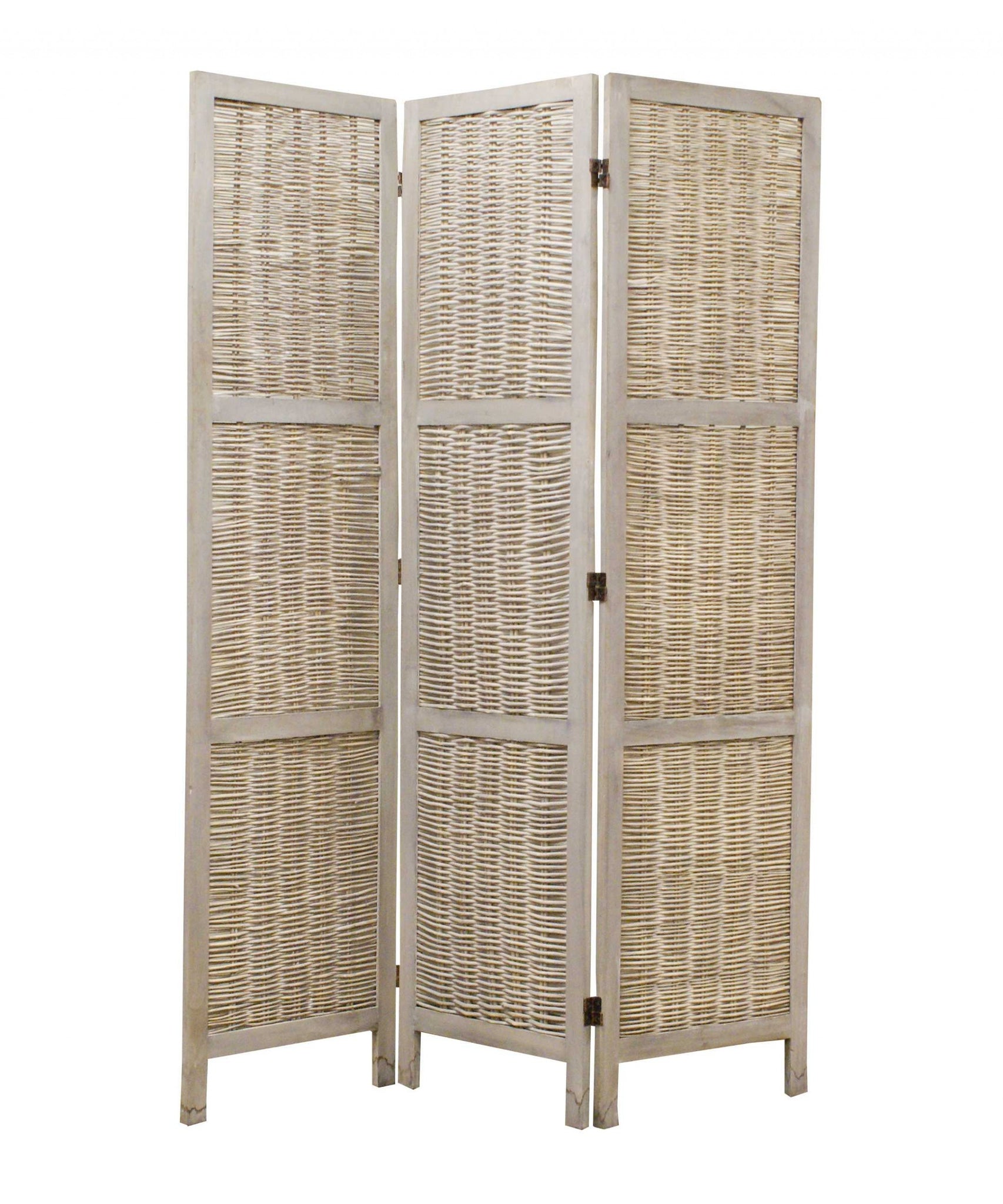 1 x 52 x 67 Beige Wood  Screen