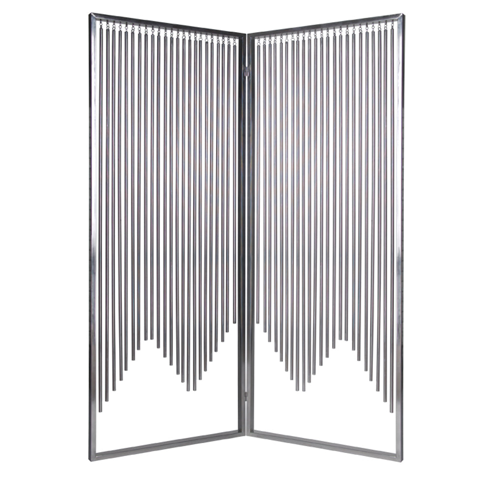 1" x 55" x 84" Silver Metal  Screen