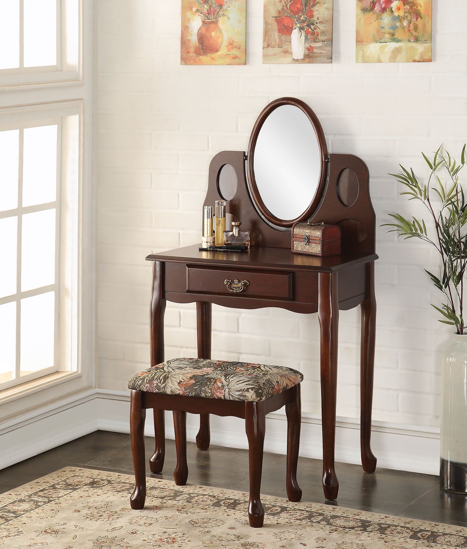 Aldine Vanity Set, Espresso