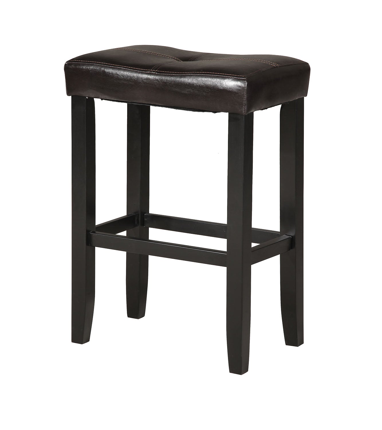 21' X 14' X 30' 2pc Espresso Pu And Black Bar Stool