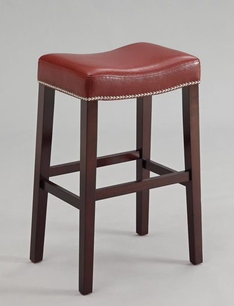 19' X 14' X 26' 2pc Red And Espresso Counter Height Stool