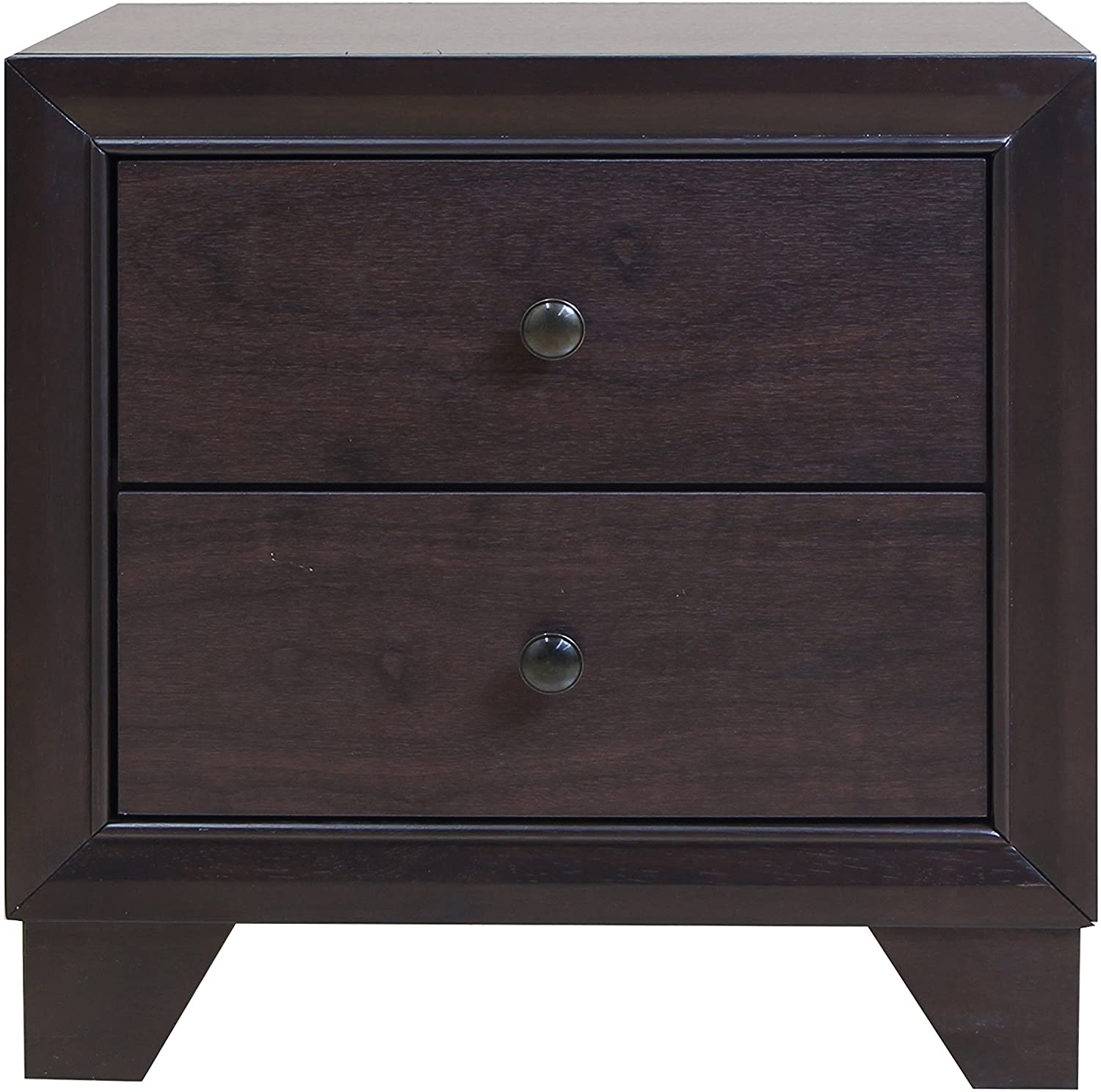 22' X 16' X 22' Espresso Rubber Wood Nightstand