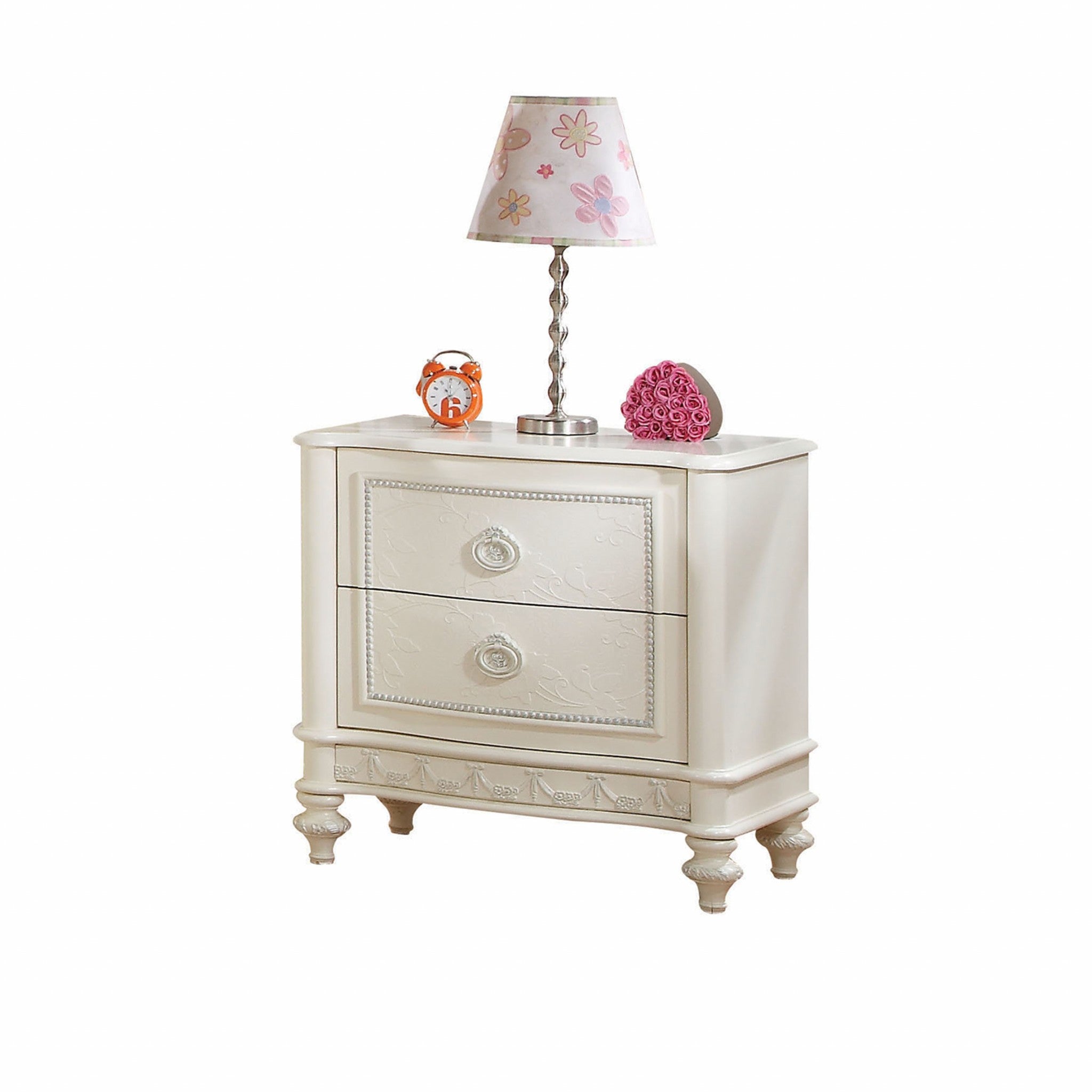 26' X 16' X 26' Ivory 2 Drawer Nightstand