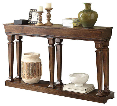 72' X 12' X 35' Oak Wood Console Table