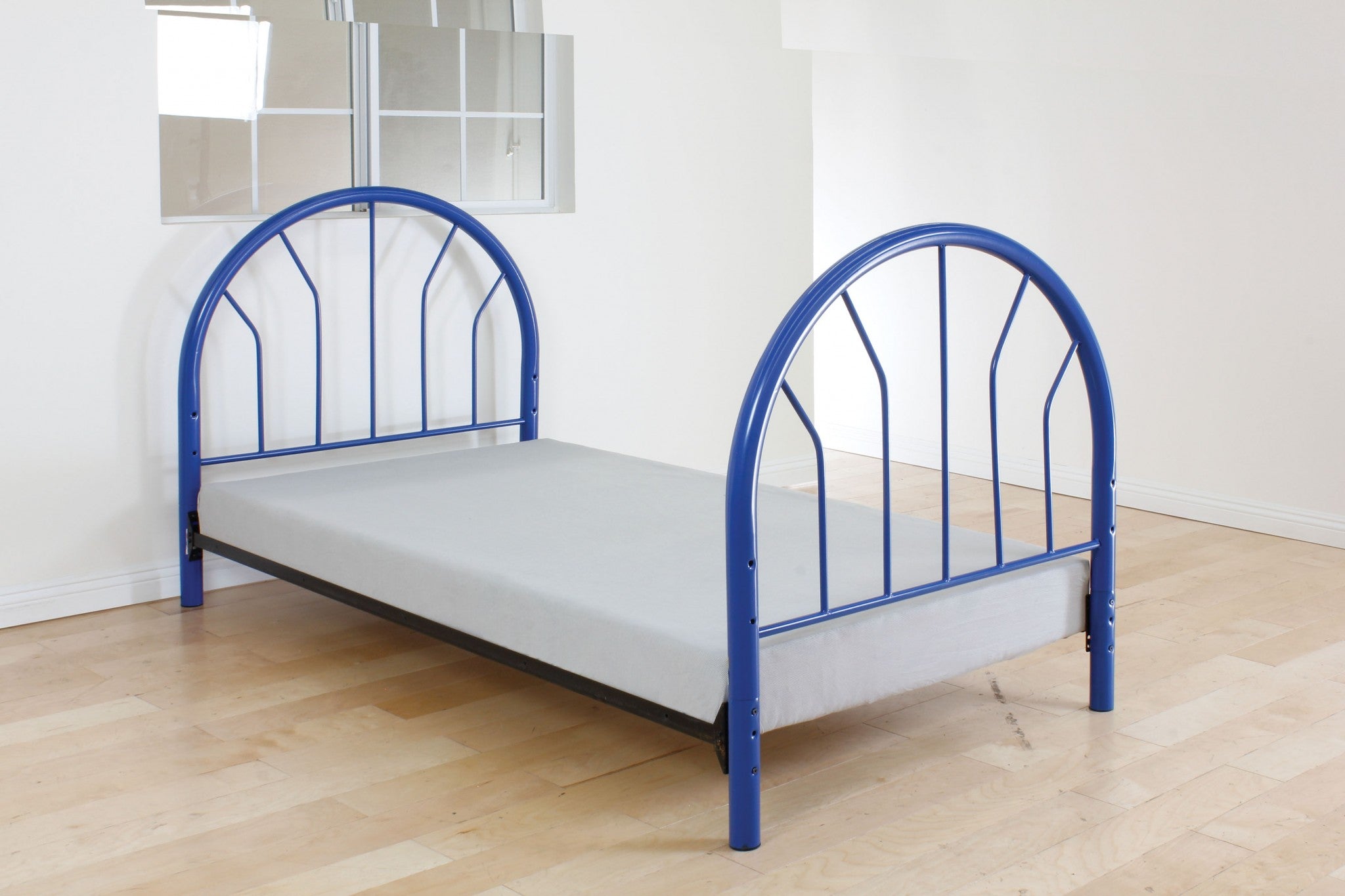 Blue Metal Twin Headboard And Footboard