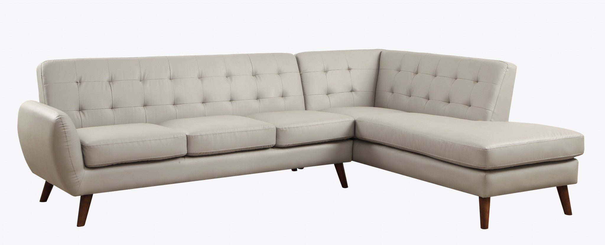 111' X 80' X 33' Gray PU Sectional Sofa