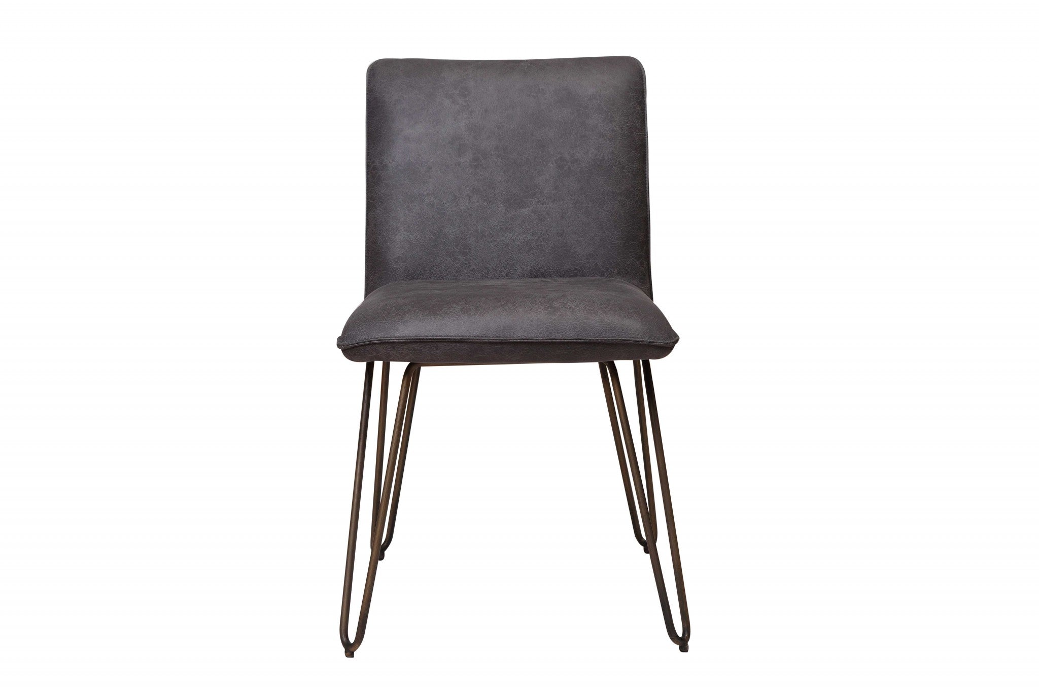 Slate Gray Faux Leather Dining or Side Chair