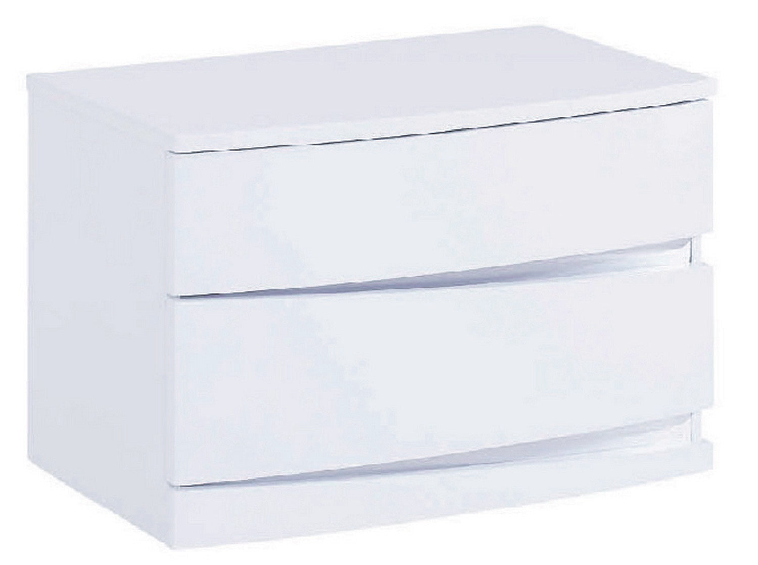 16.5" Exquisite White High Gloss Nightstand