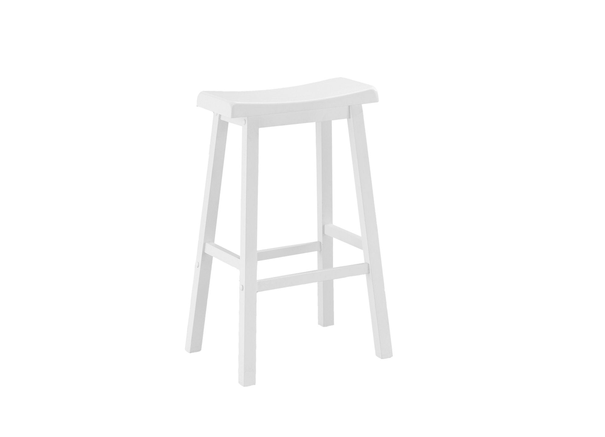 30.5" x 35" x 58" White Solid Wood Mdf Barstools 2pcs