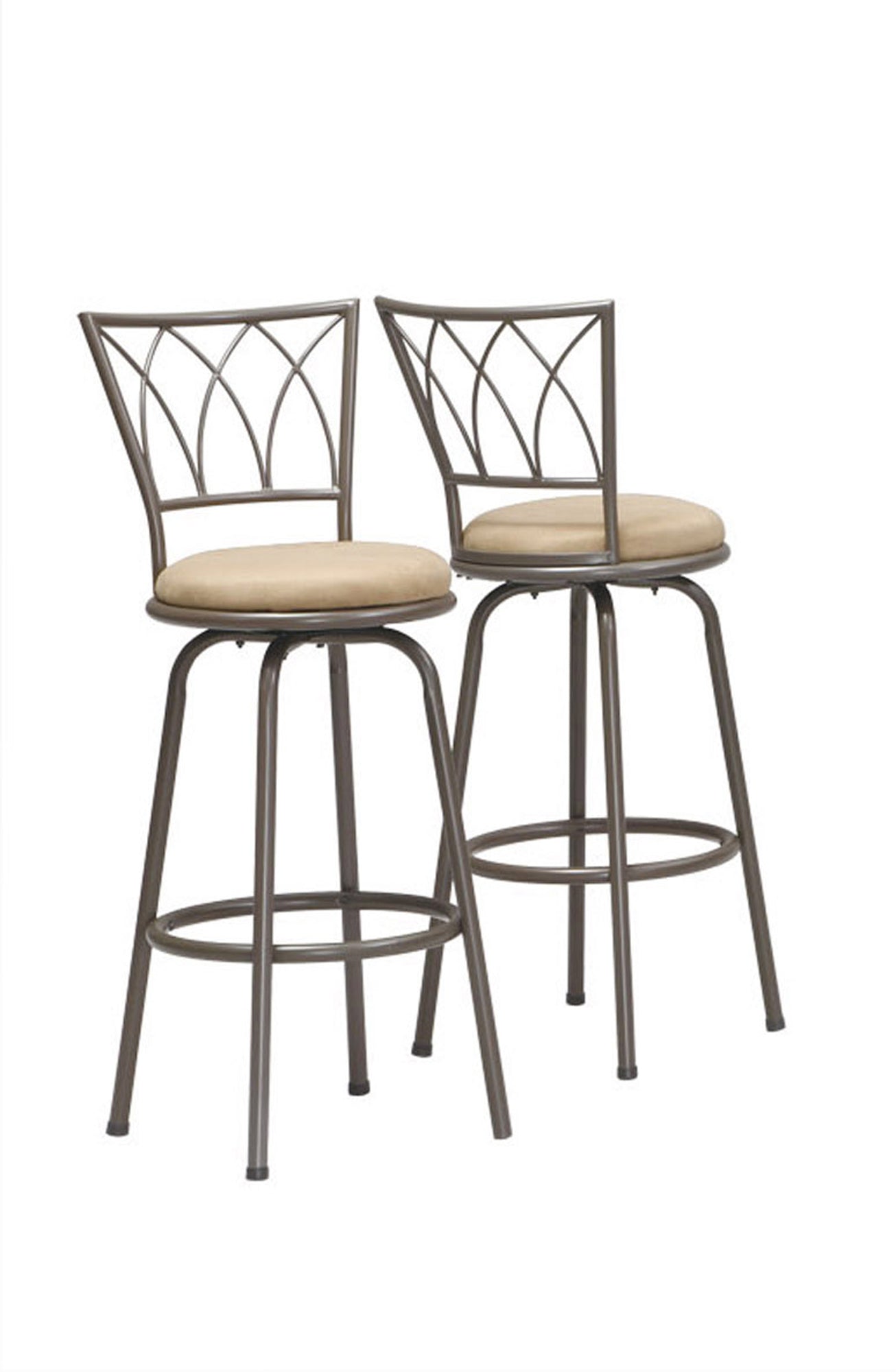 43" x 43" x 86" Espresso  Metal  Foam  MicroSuede  Barstool 2pcs