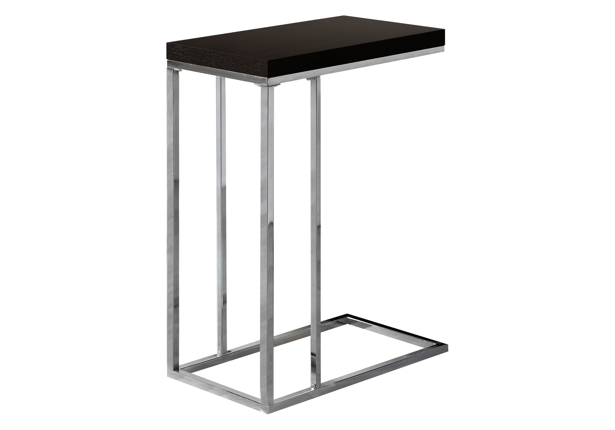 18.25" x 10.25" x 25.25" Cappuccino Particle Board Metal  Accent Table