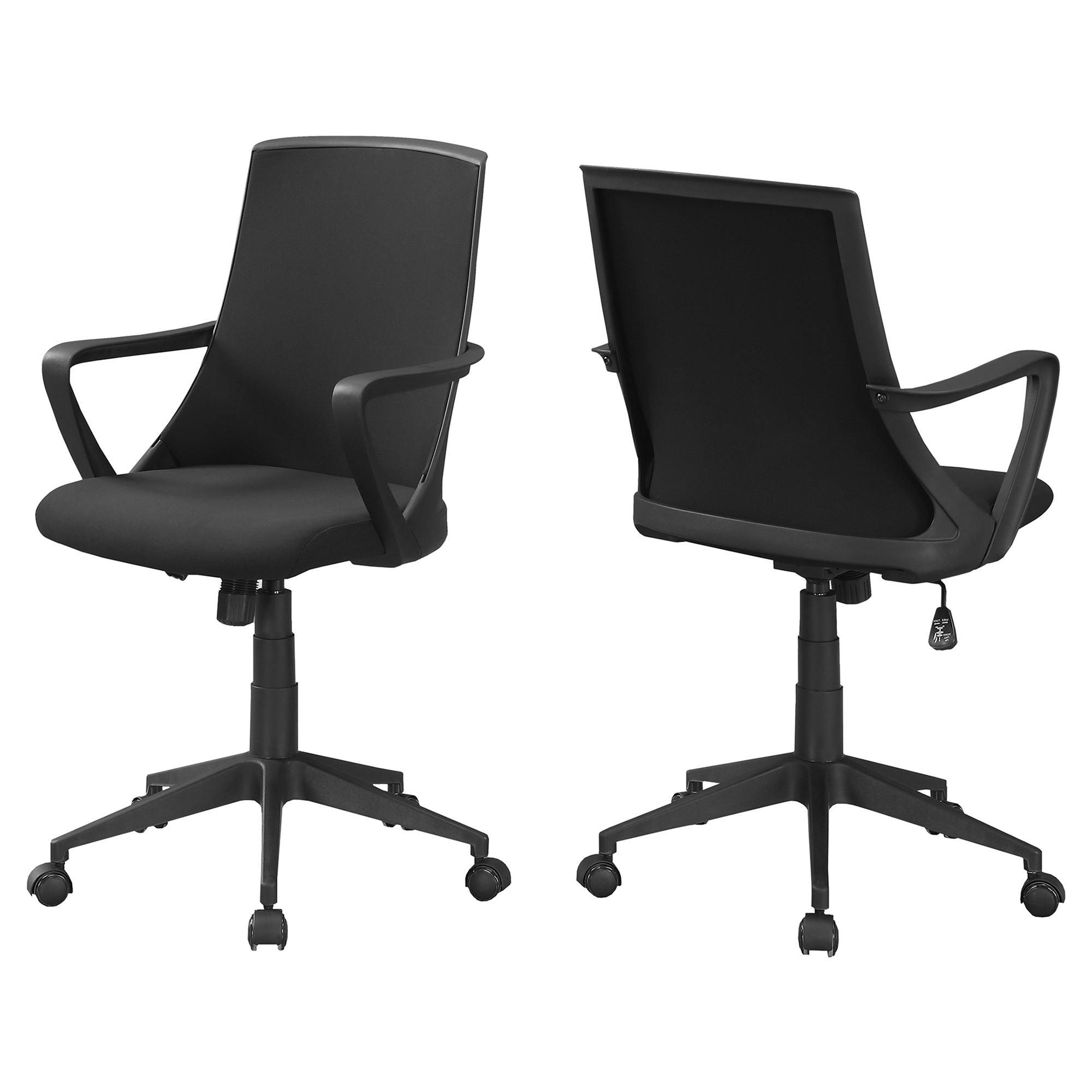 24" x 22.5" x 78" Black Foam Mdf Metal  Multi Position Office Chair