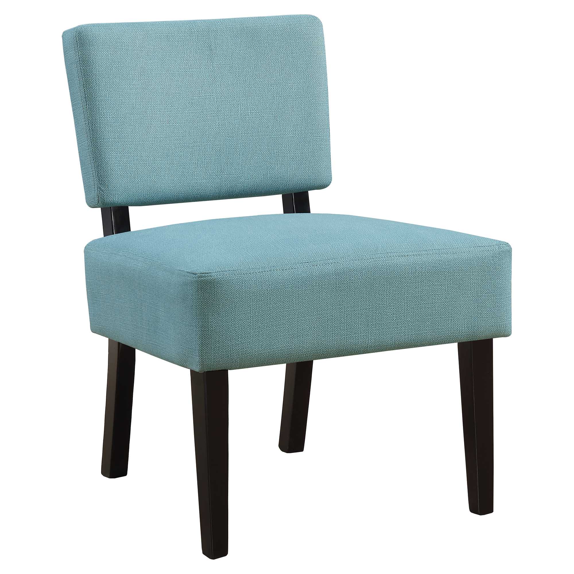 27.5" x 22.75" x 31.5" Teal Foam Accent Chair with Solid Wood Frame