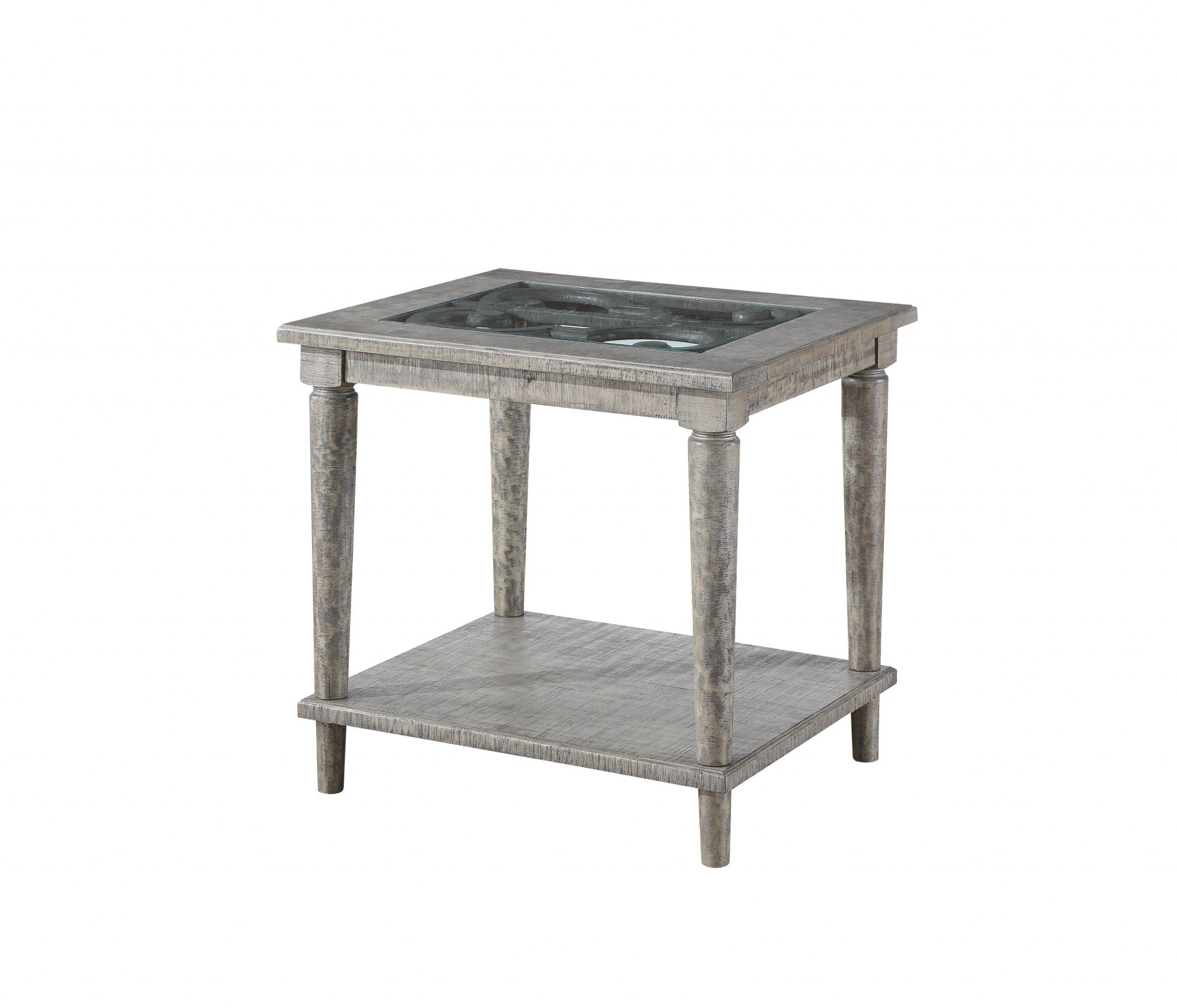 24' X 28' X 25' Salvaged Natural Glass Wood End Table