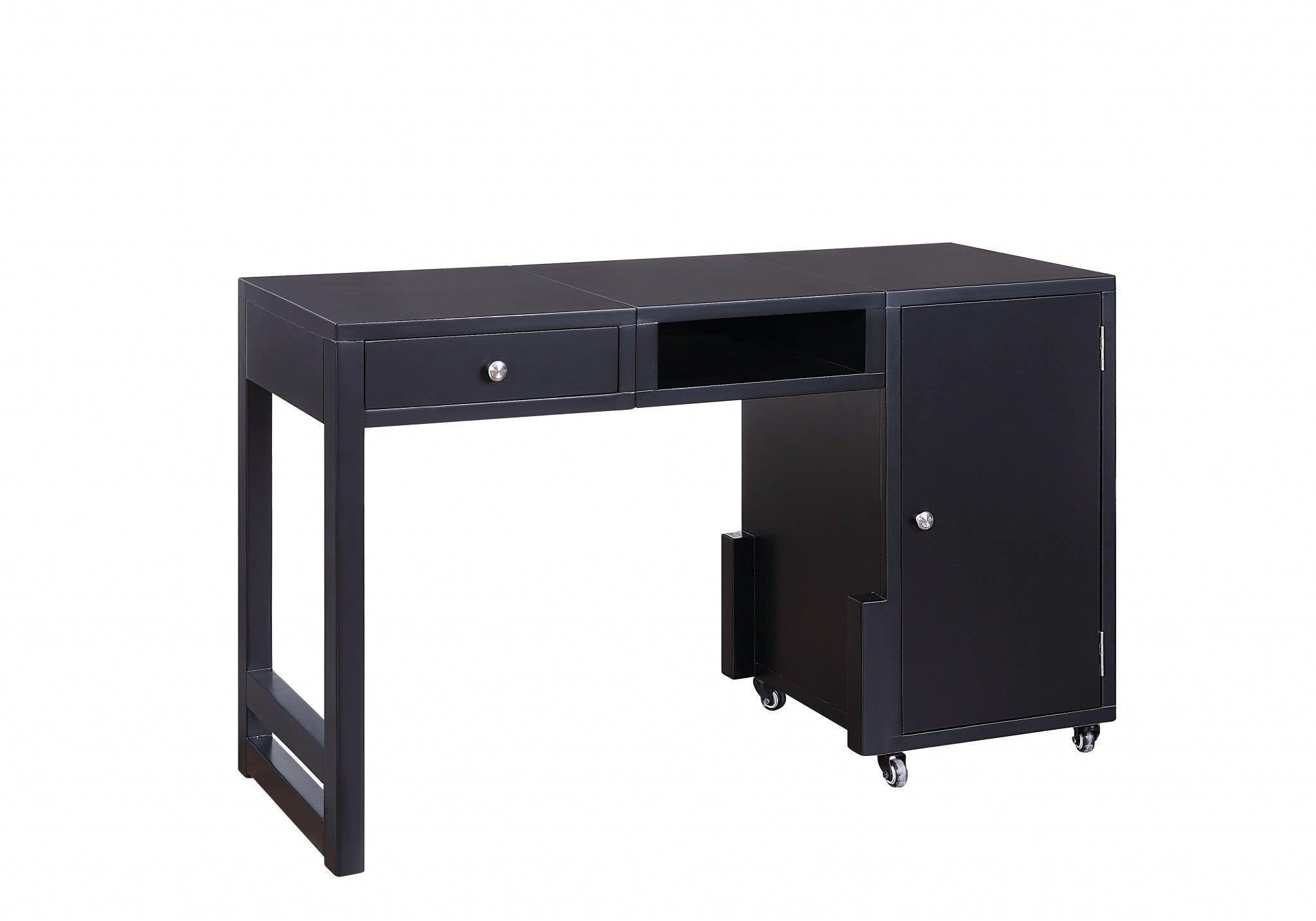 20' X 48' X 30' Black Wood Veneer Desk (Convertible)