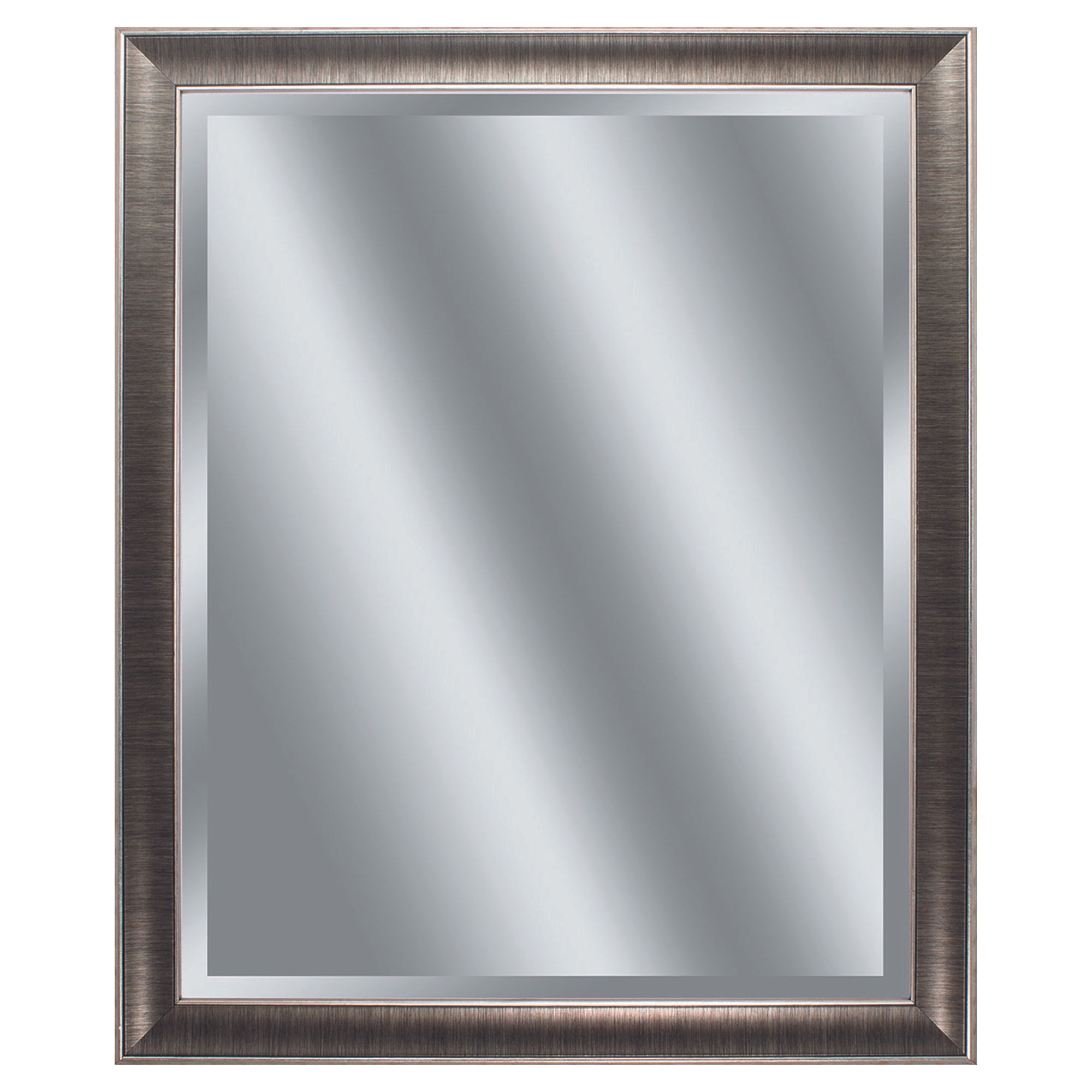 28' X 34' Gunmetal Gray Frame Beveled Mirror