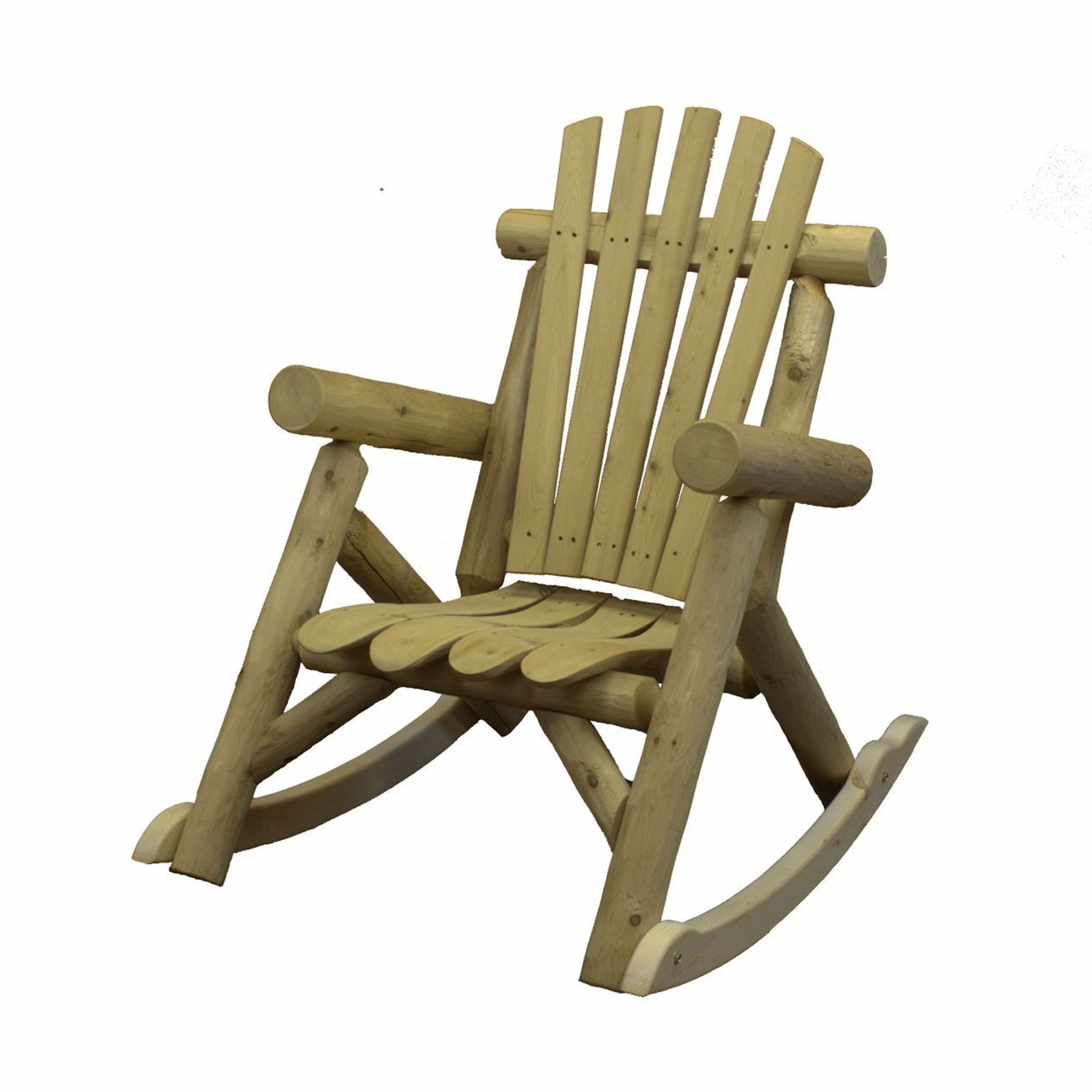 31' X 42' X 41'  Natural Wood Rocking Chair