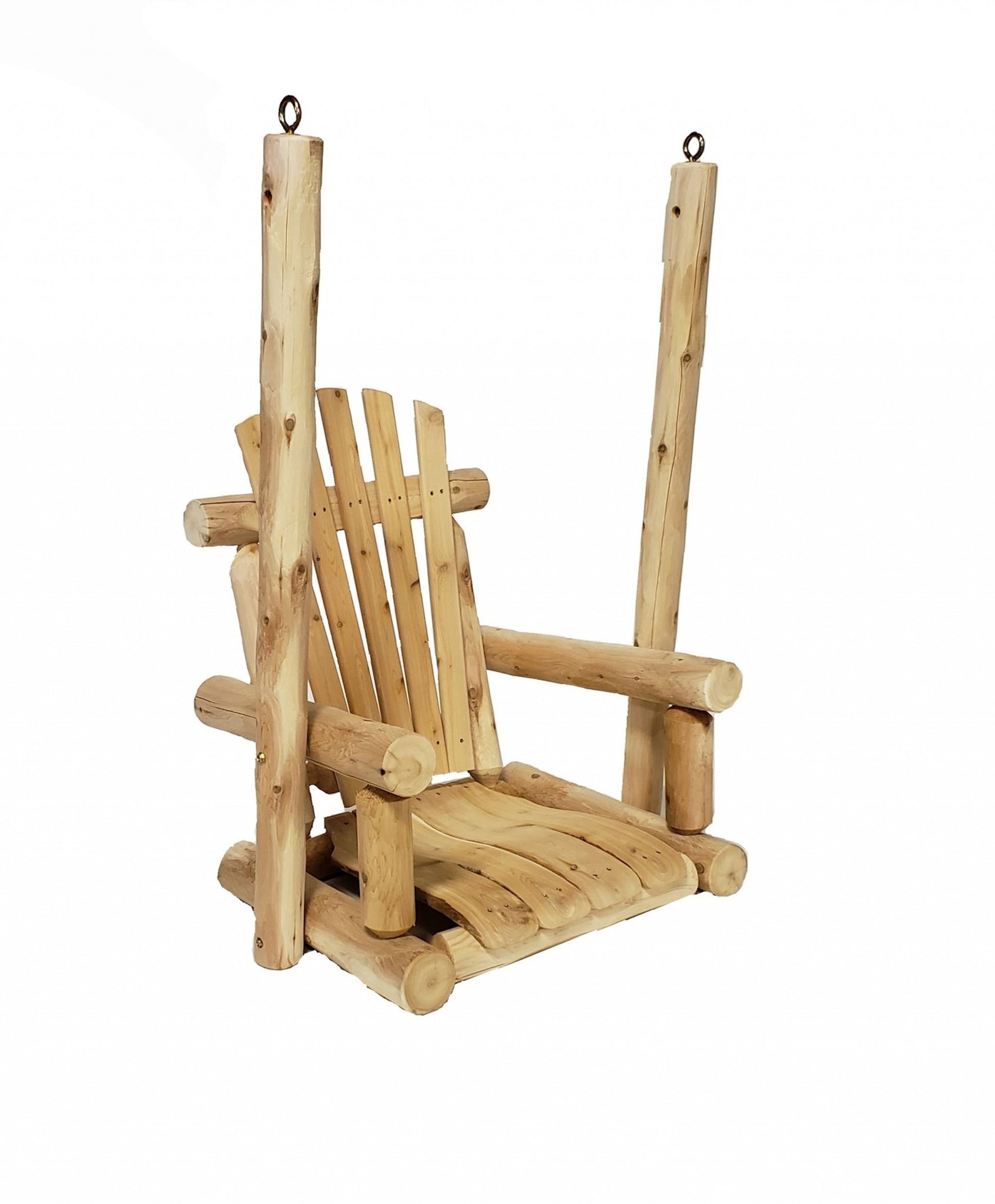 31' X 24' X 47'  Natural Wood Single Chair Porch Swing