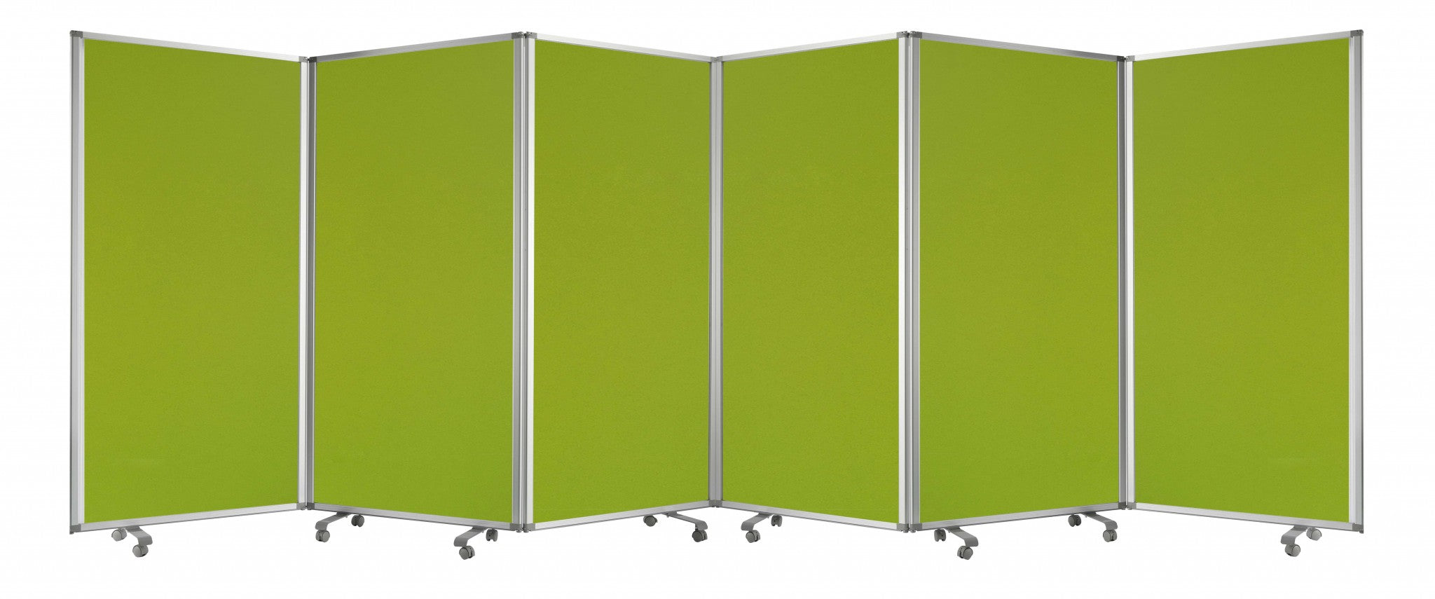 212 x 1 x 71 Green Metal 6 Panel Screen