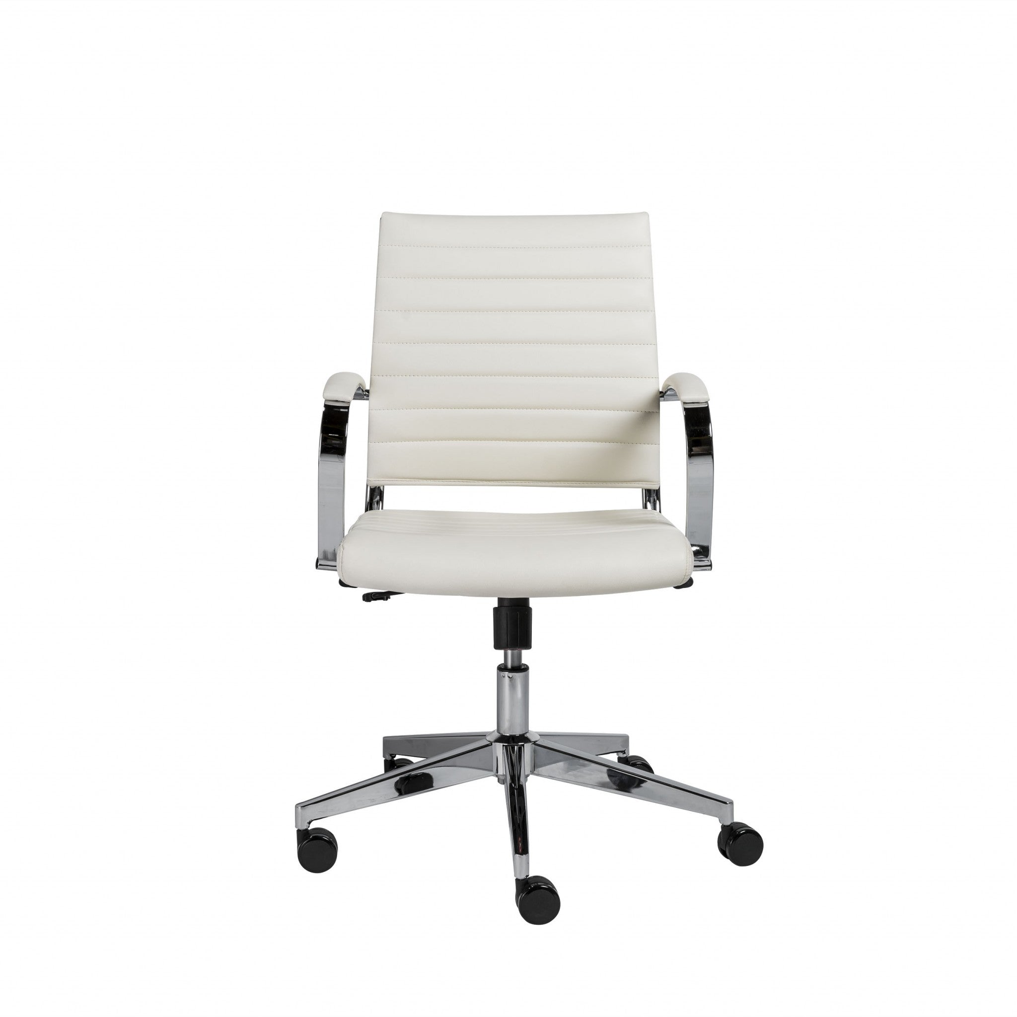 22.76" X 26.26" X 38" Low Back Office Chair in White