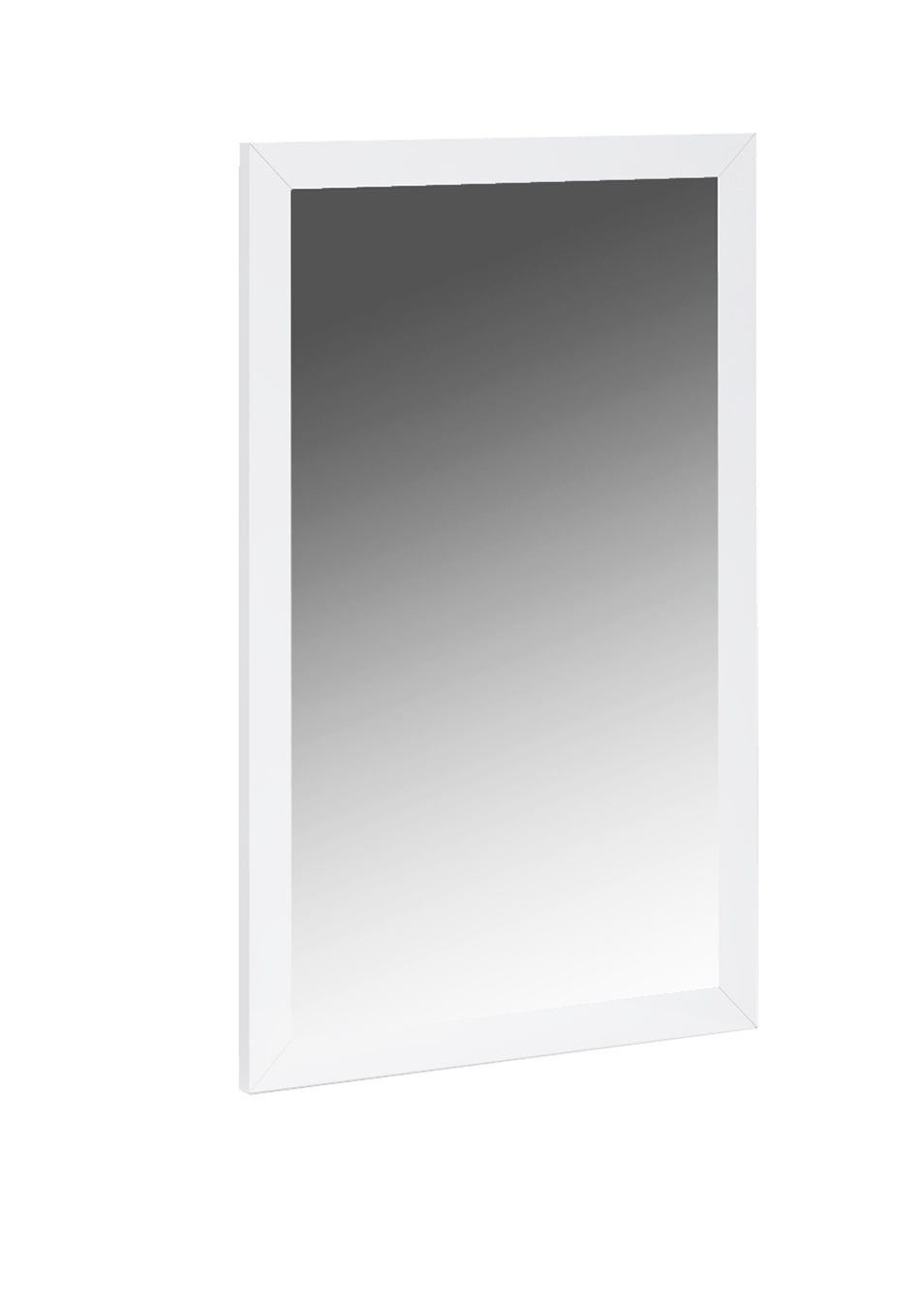 34 X 3 X 50 White Glass Mirror