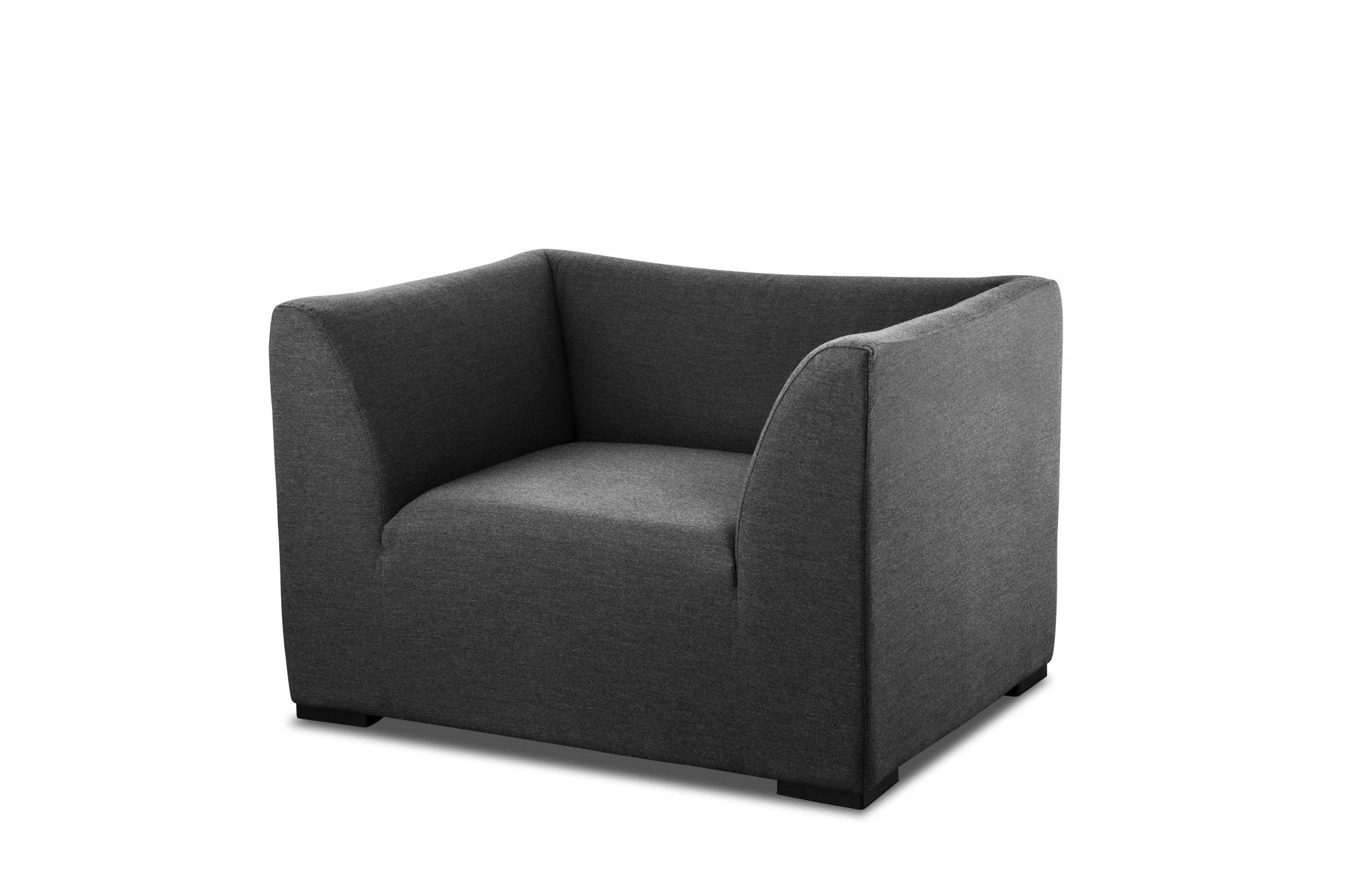 51 X 33 X 27 Dark Charcoal Fabric Love Seat