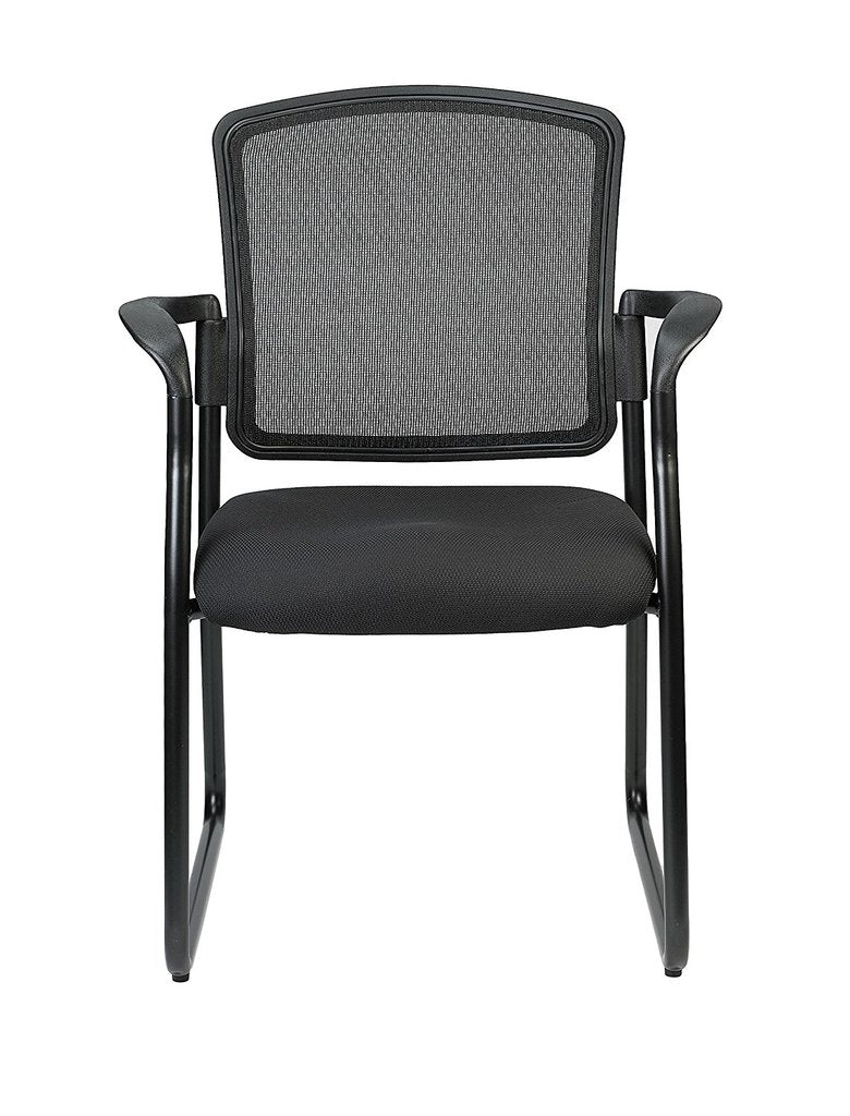 25.5" x 23.5" x 35.5"Black Mesh Fabric Guest Chair