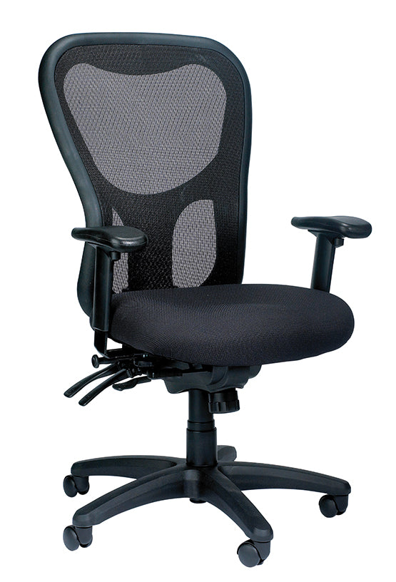 26" x 24" x 41" Black  Mesh   Fabric Chair