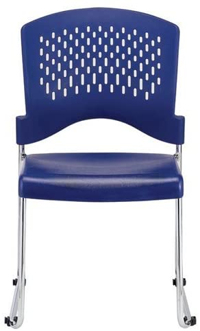 Set of 4 Navy Professional Plastic Guest Chairs