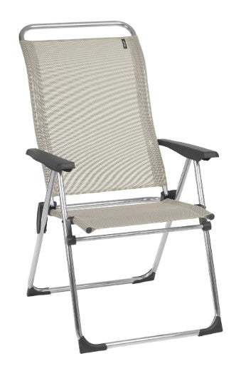 Premium Light Gray Aluminum Folding Armchair