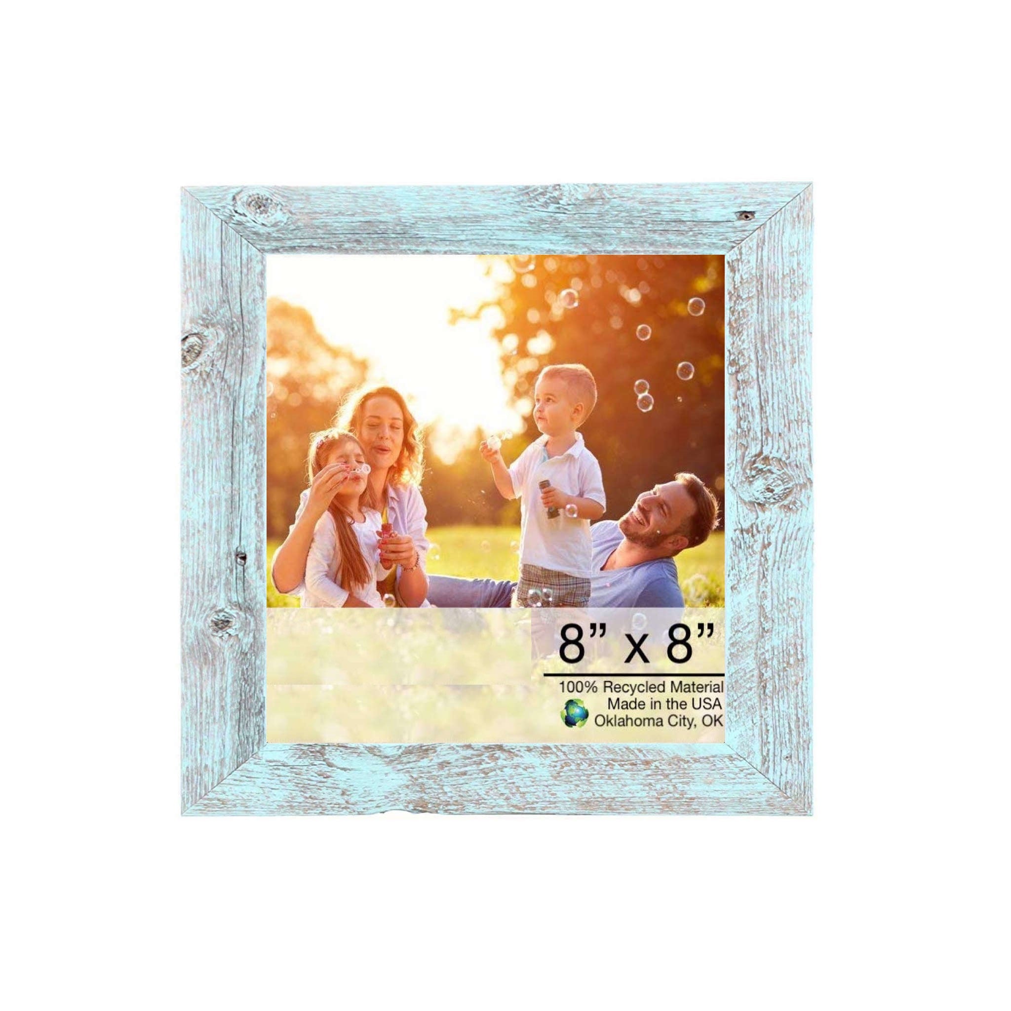 11"x11" Rustic Blue Picture Frame