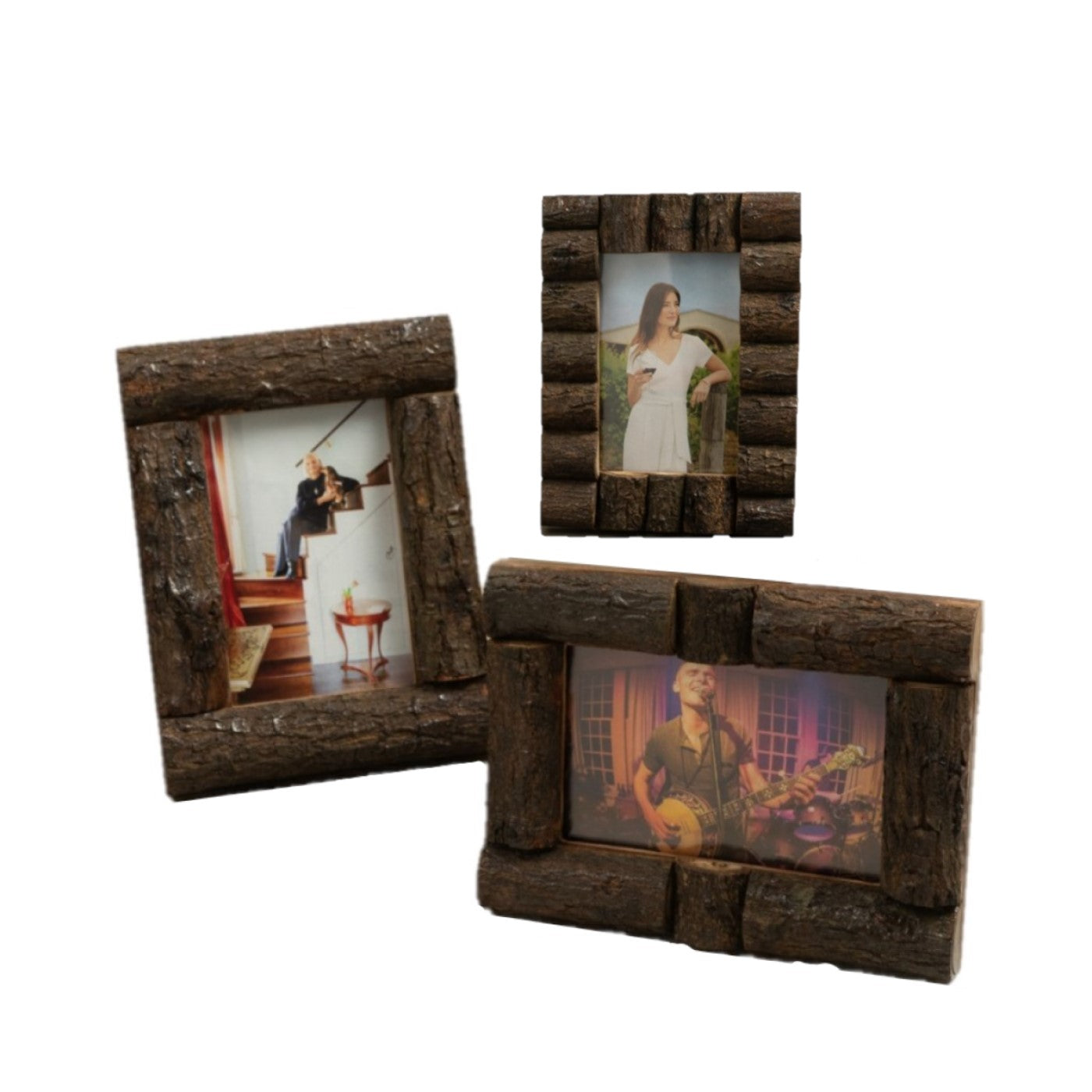 4" x 6" Log Cabin Style Picture Frames