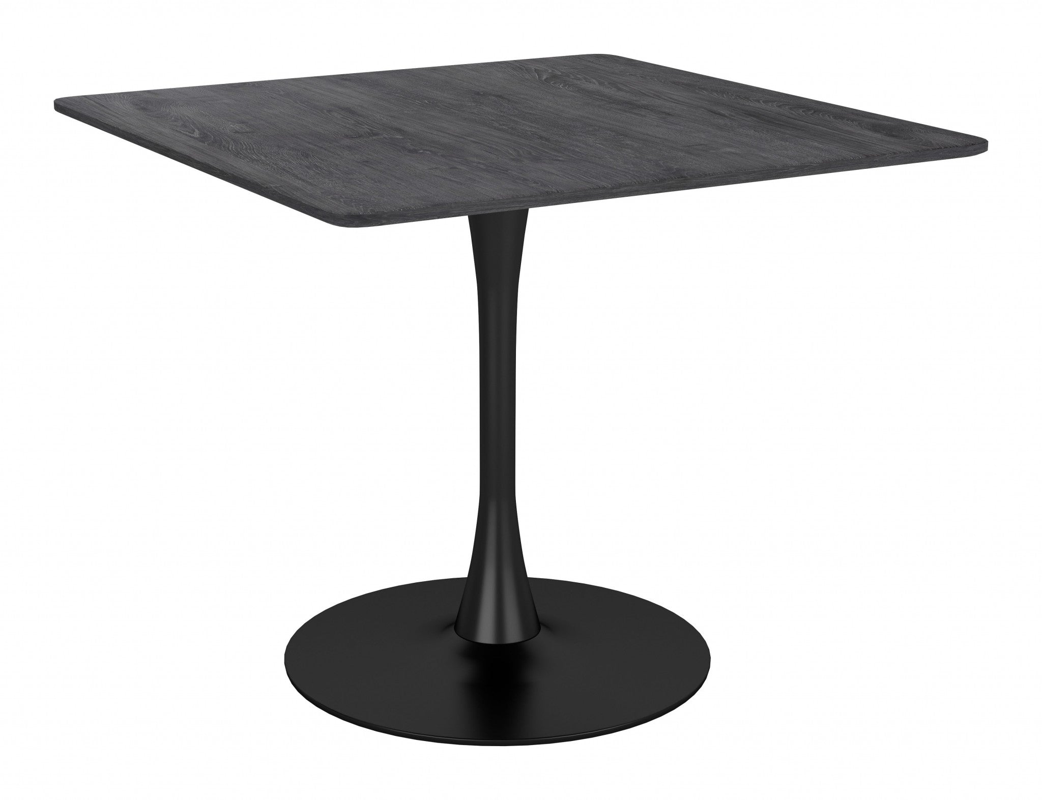 Square Black Pedestal Dining Table