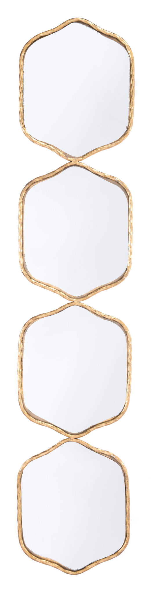 Gold Quad Geo Mirror