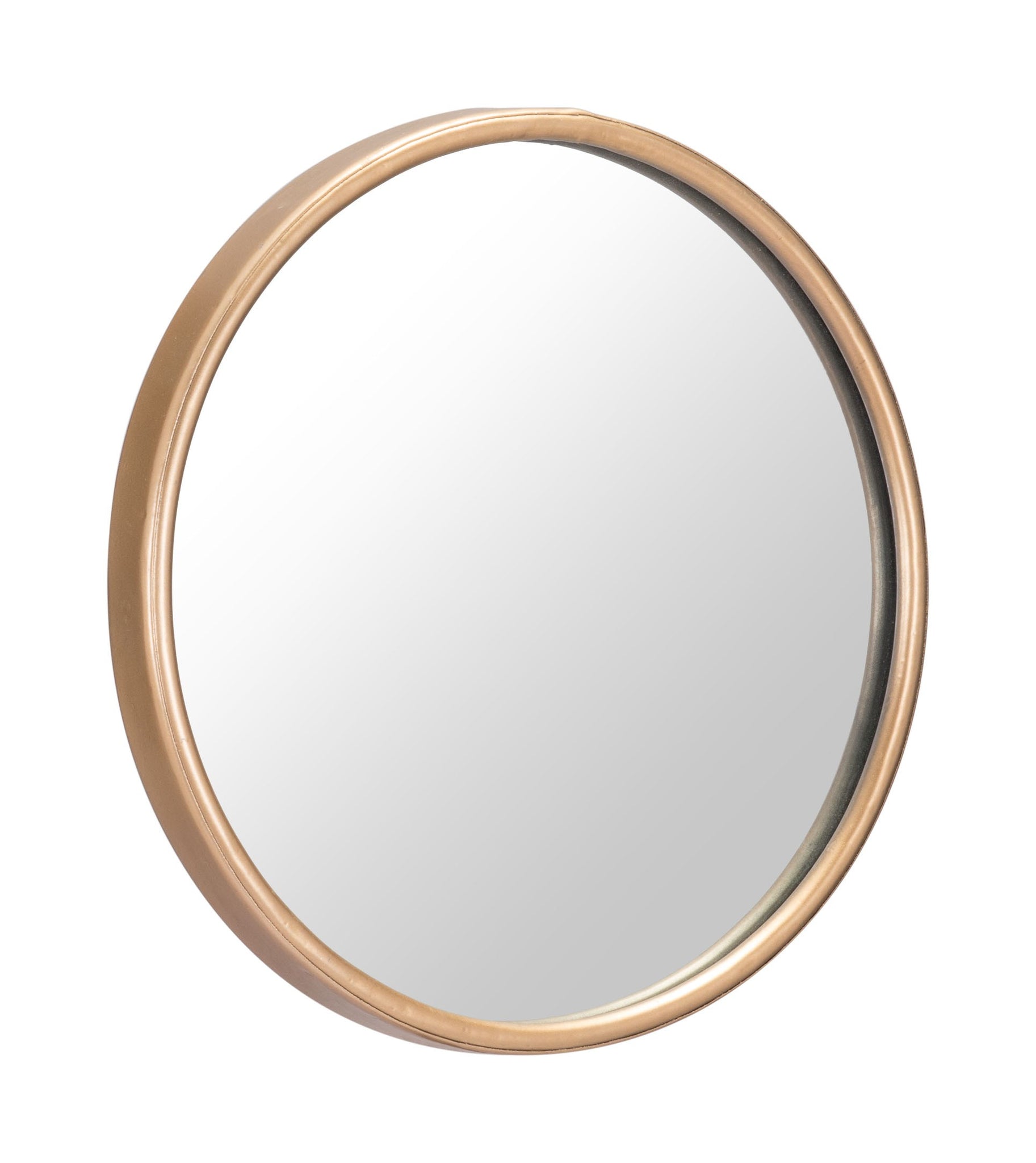 Gold Thick Border Round Mirror