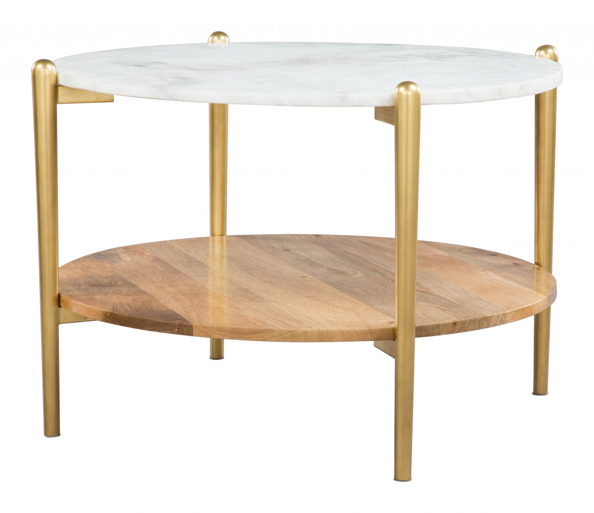 White and Gold Marble Top Table