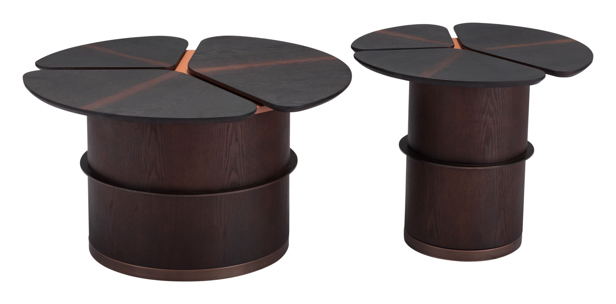 Set of Two Lilypad Wooden Tables