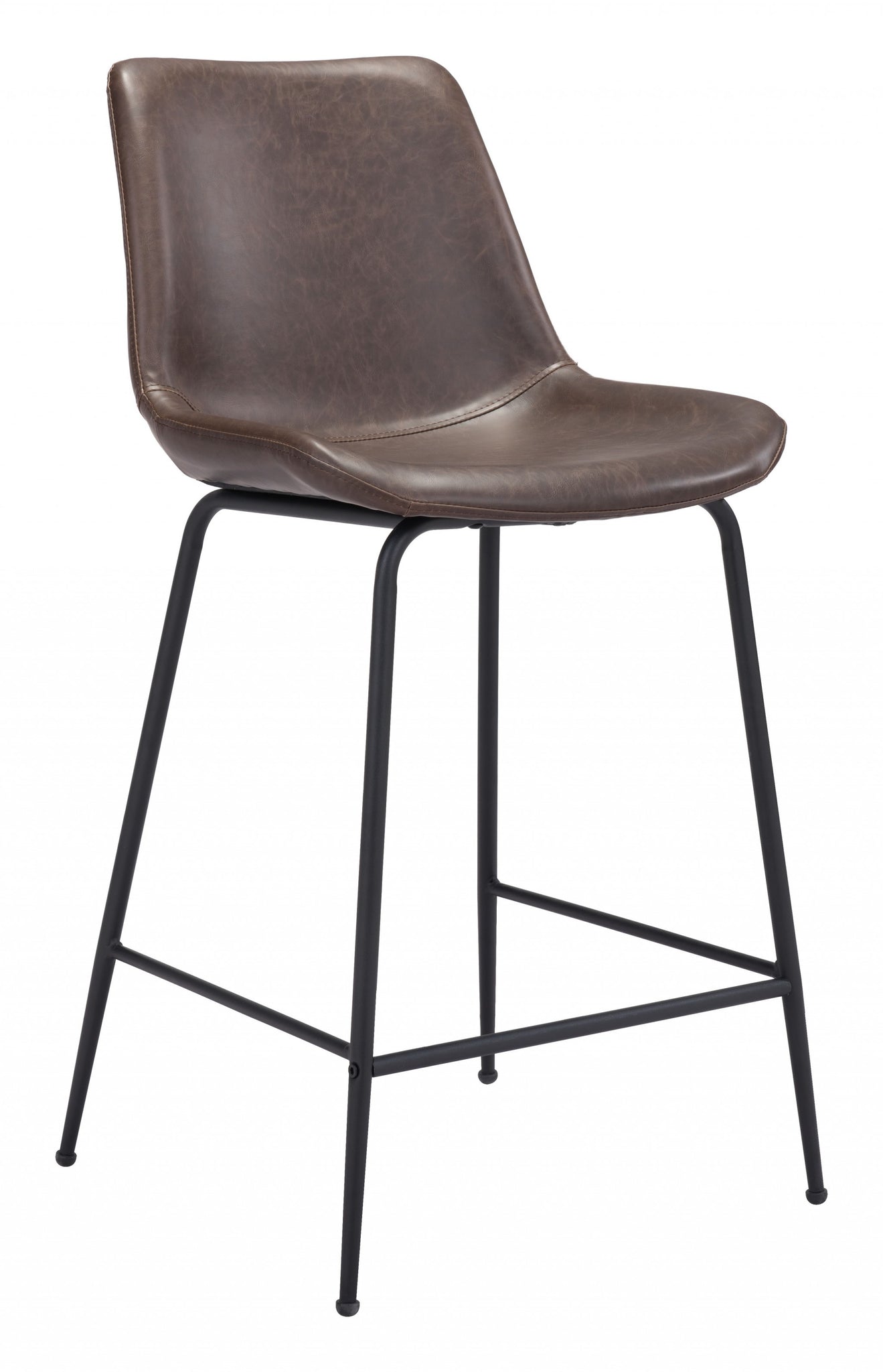 Brown and Black Top Shelf Modern Rugged Counter Chair