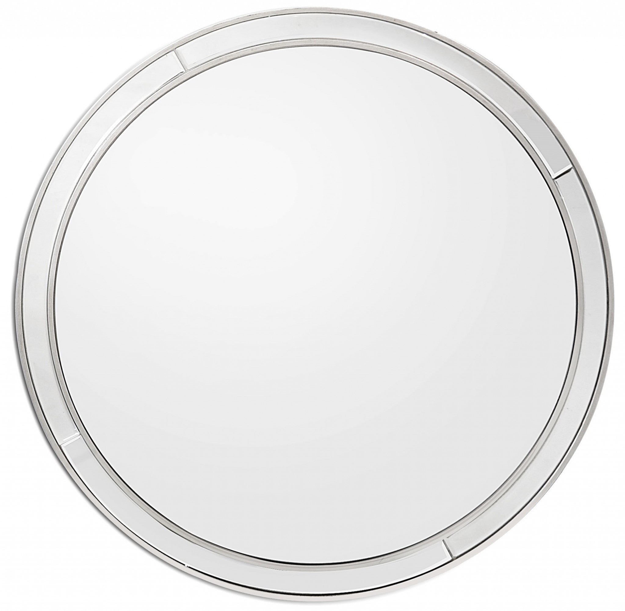 Simply Lined Silver Mirror