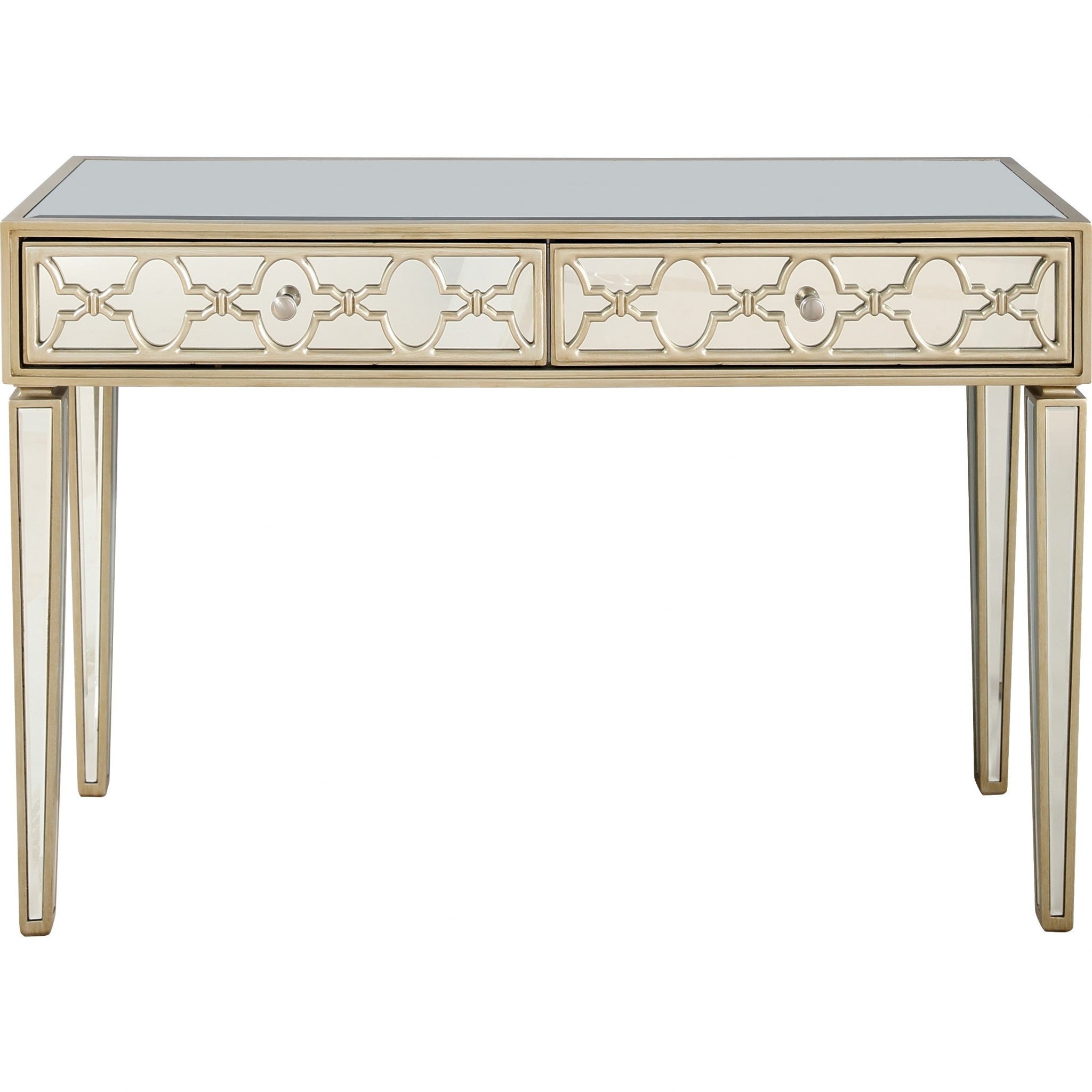 Champagne Glass Mirror Console Table