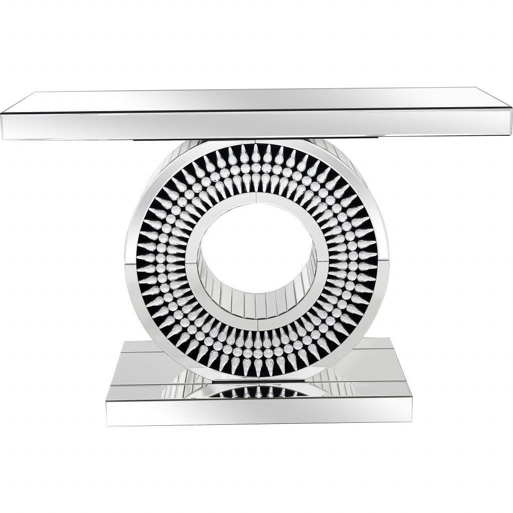 Silver Sundial Console Table