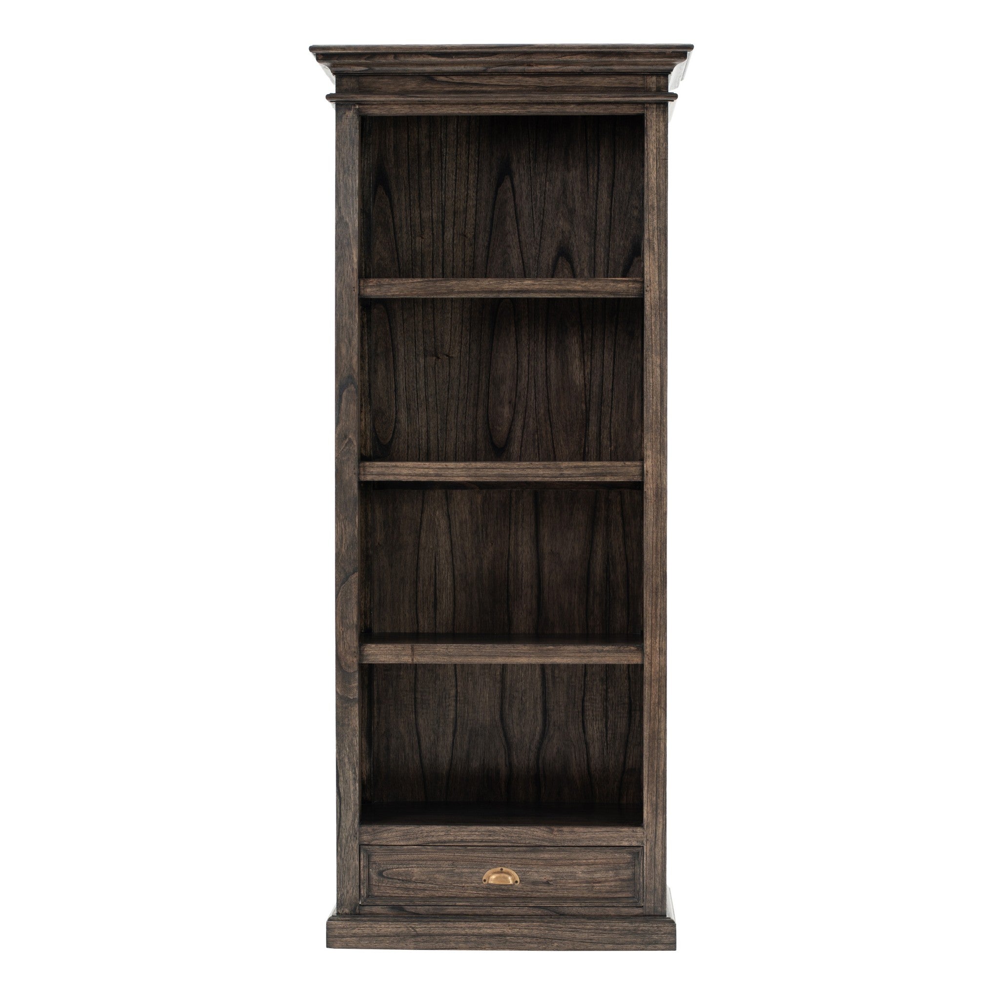 Black Wash Bookcase With One Drawer