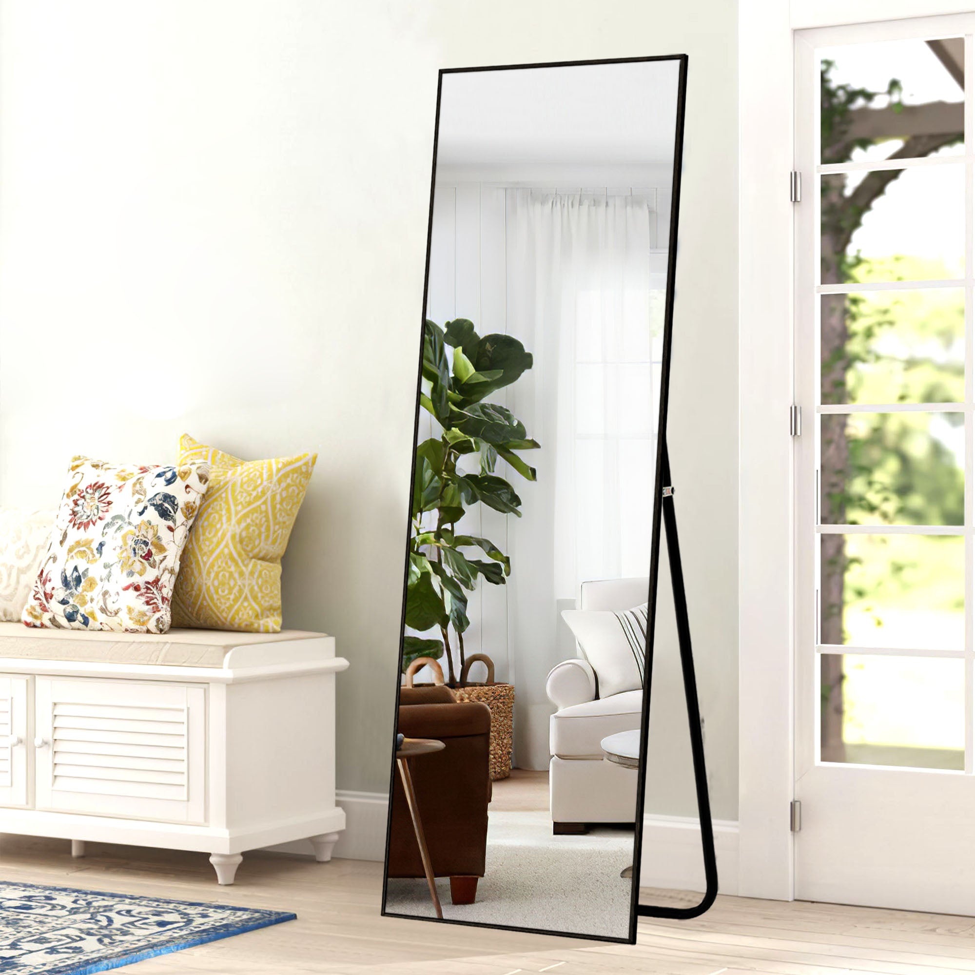 Black Full Length Standing Mirror