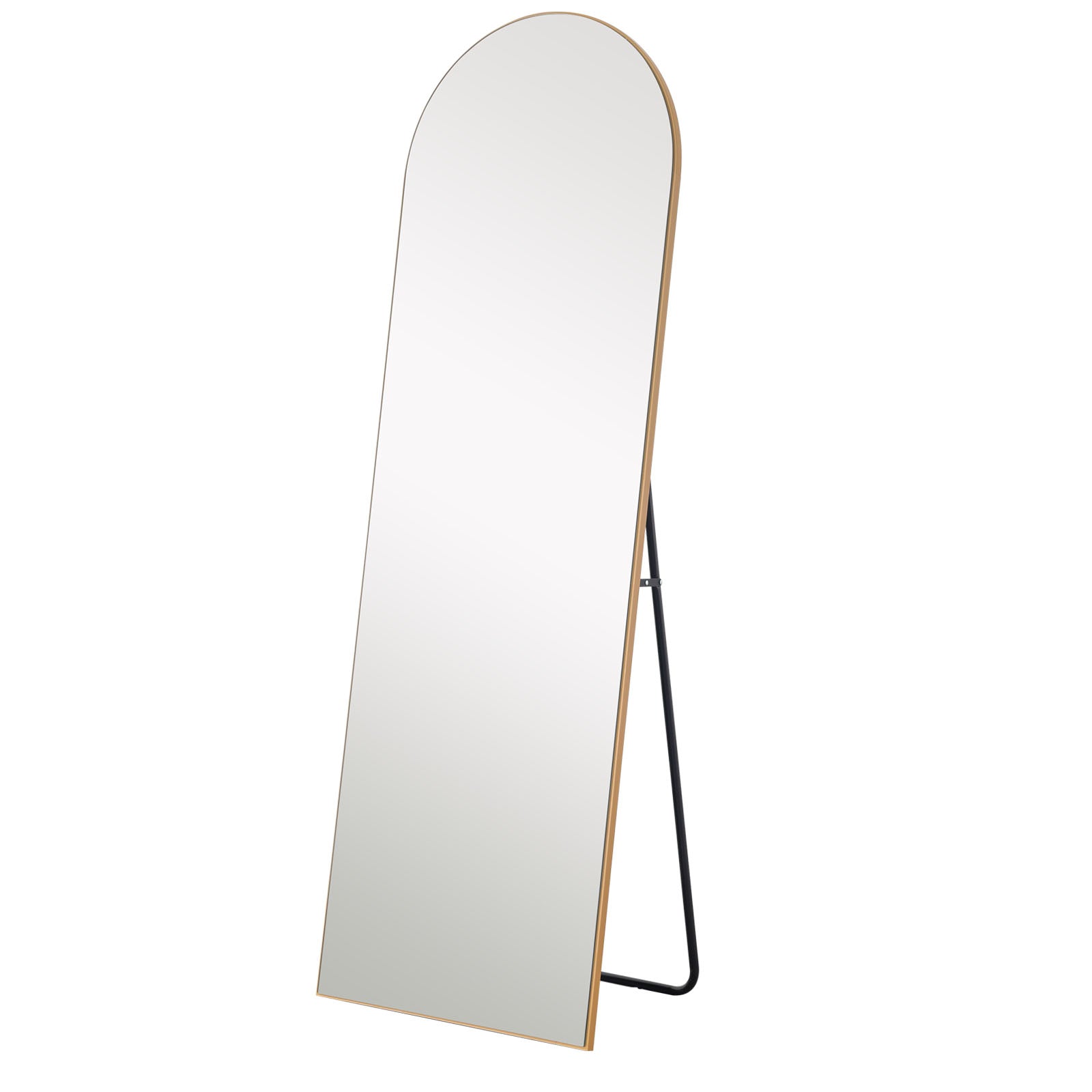 Arched Gold Standing Mirror