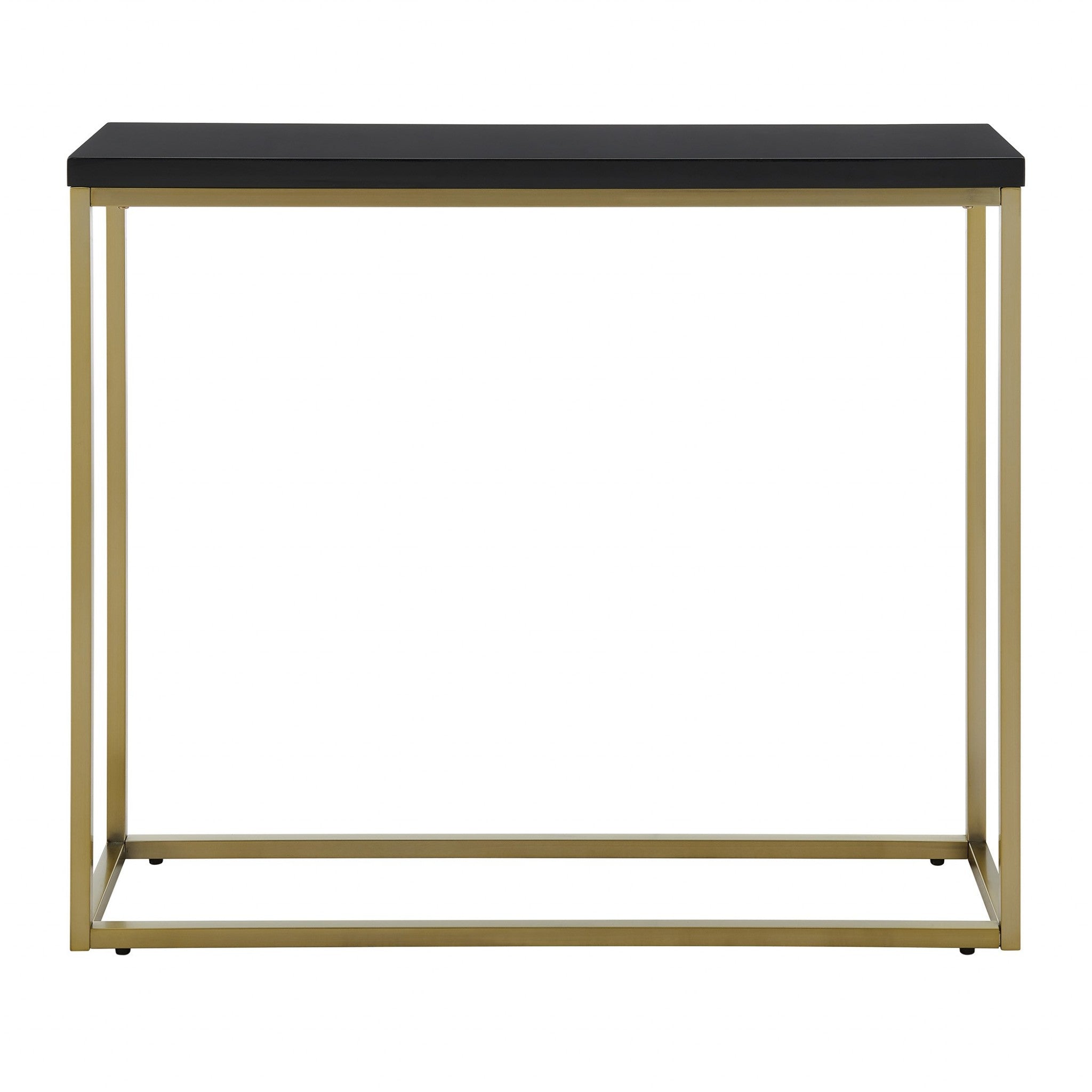 Modern Black Gloss andn Gold Console Table