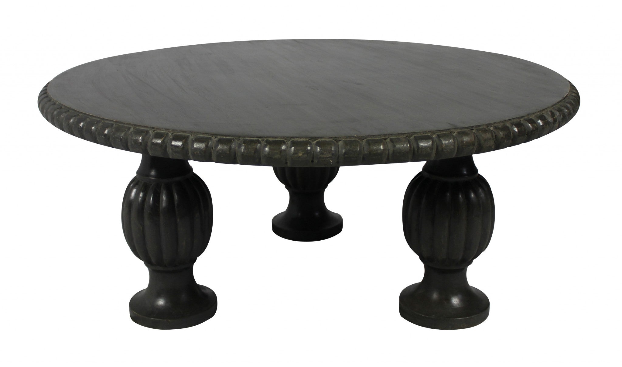 Round Embellished Traditional Coffee Table