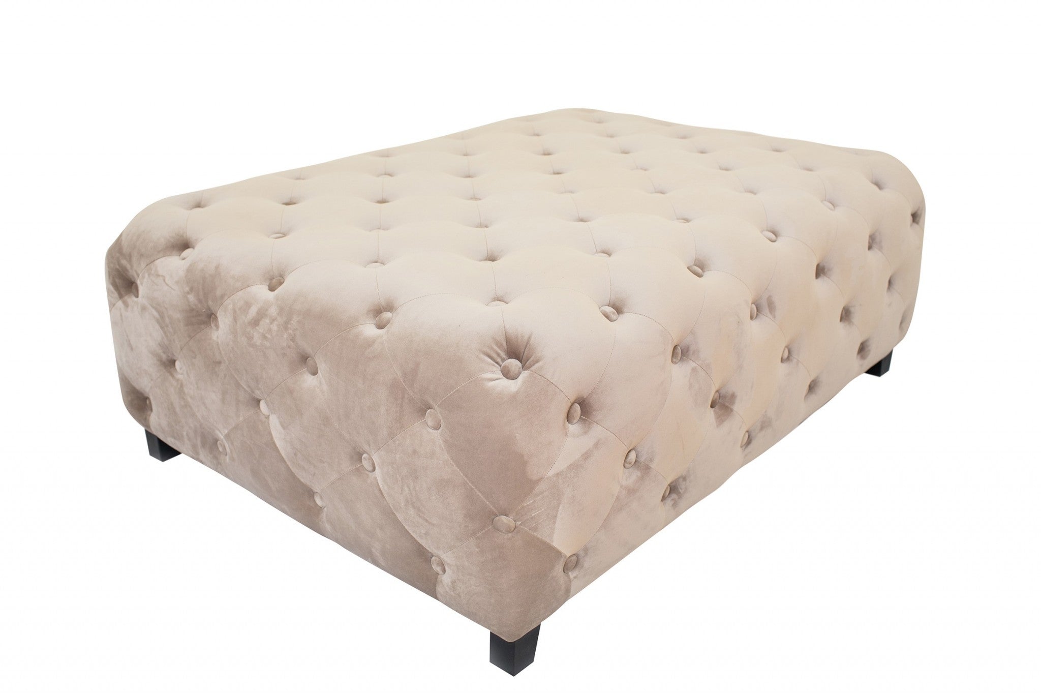 Velvety Beige Modern Square Coffee Table