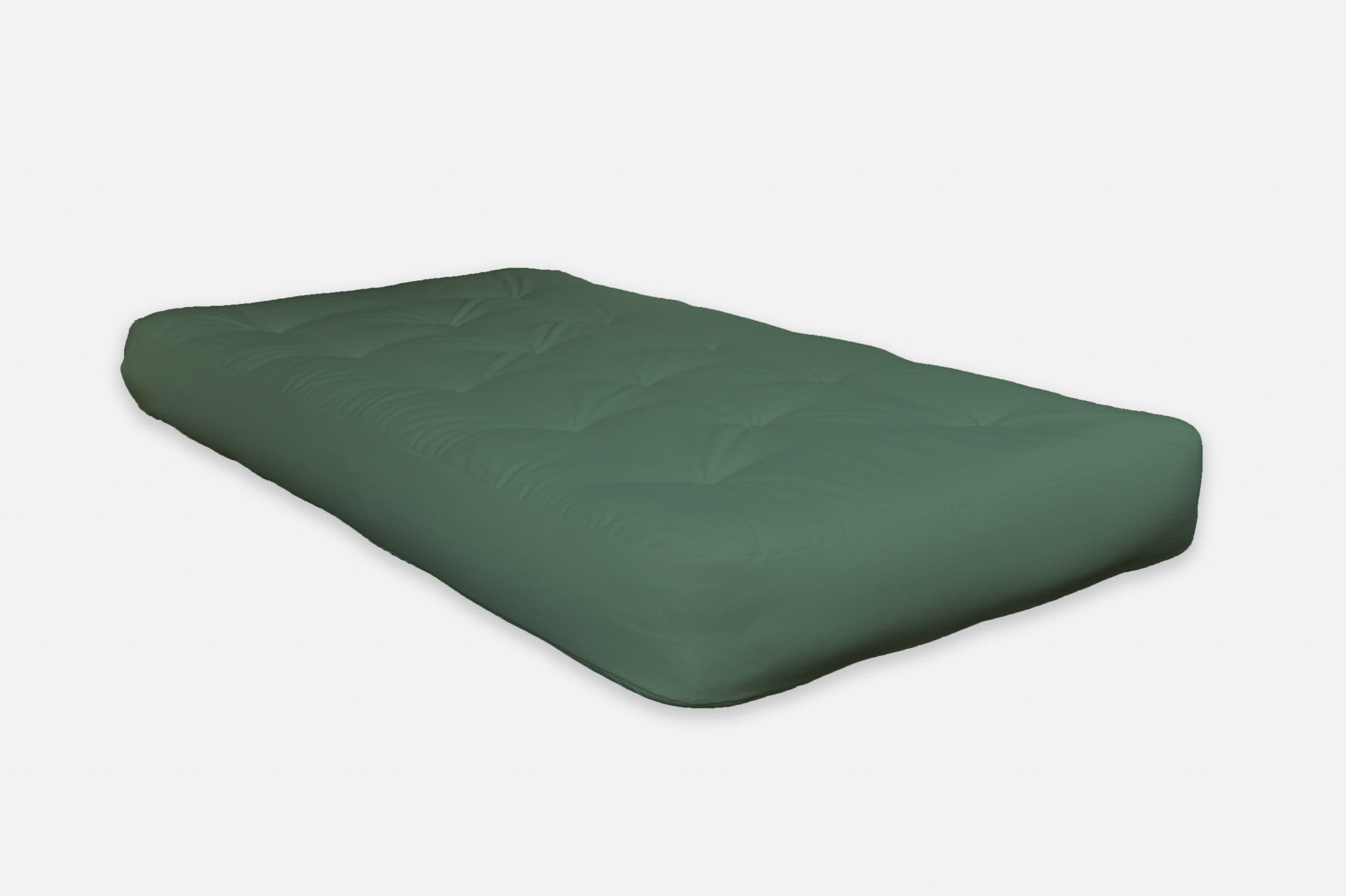 8' Green Double Poly Single Foam Futon Queen Mattress