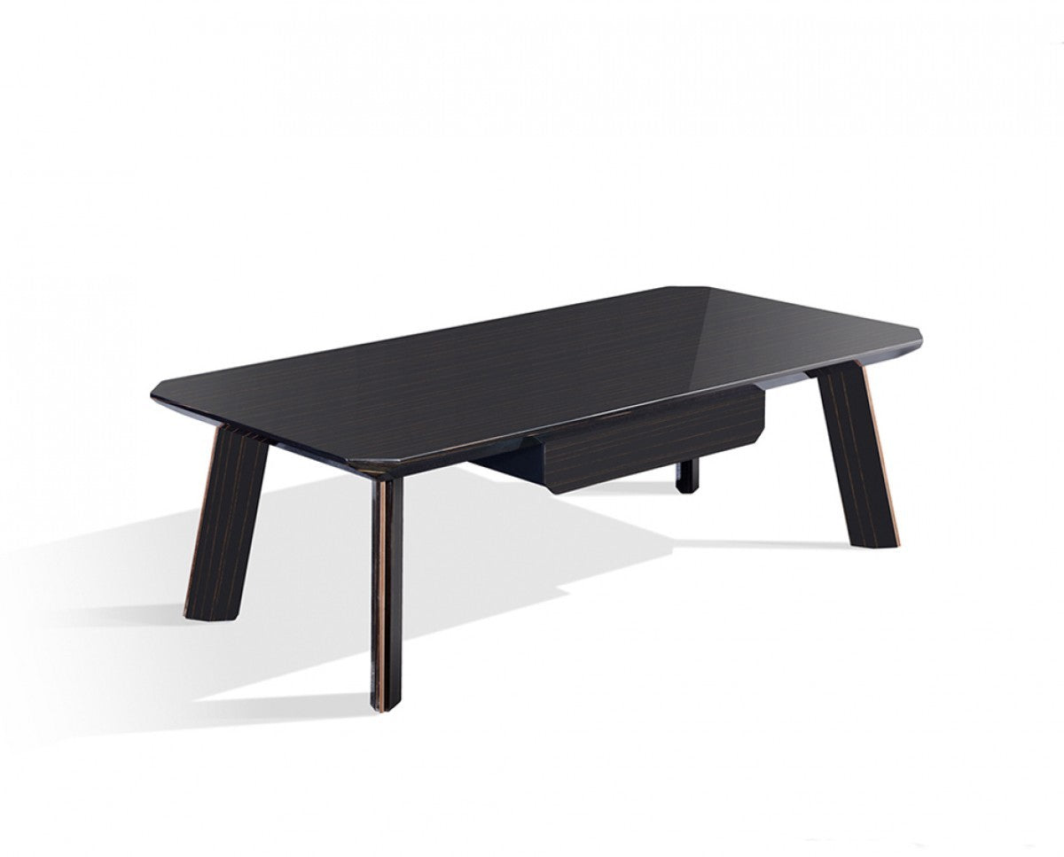 Modern Black and Rose Gold Coffee Table